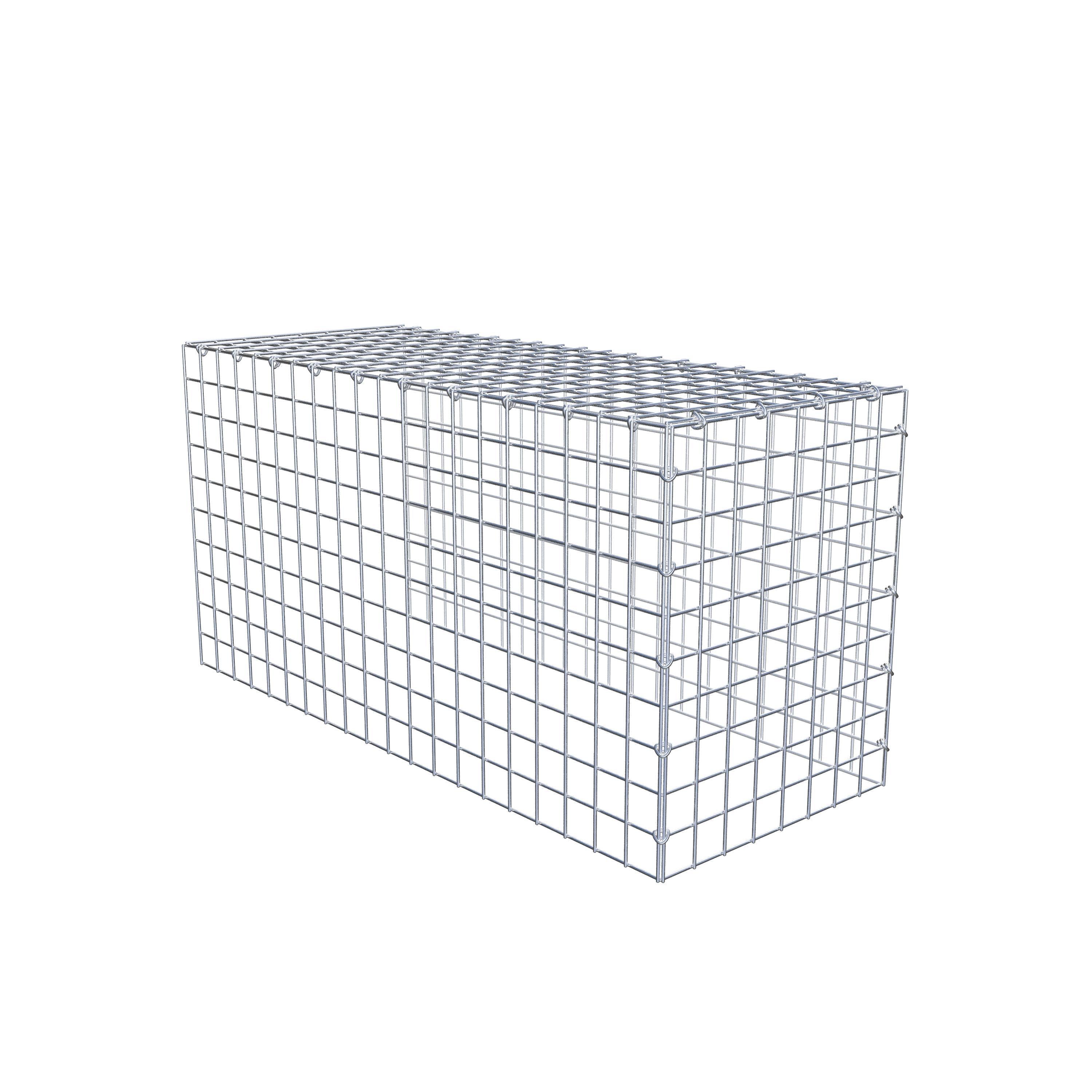 Gabion monté type 4 100 cm x 50 cm x 40 cm (L x H x P), maillage 5 cm x 5 cm, anneau en C