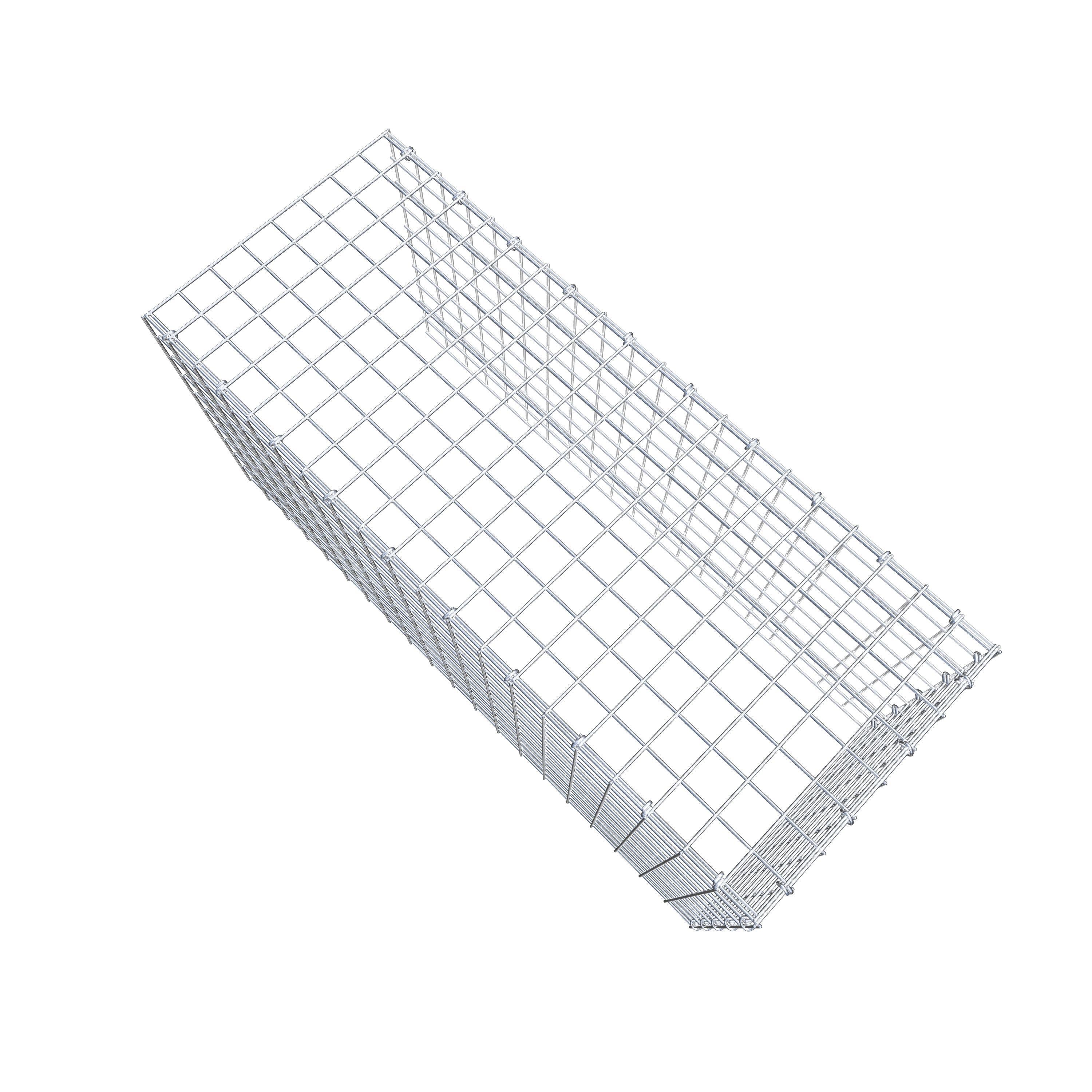 Gabion monté type 4 100 cm x 50 cm x 40 cm (L x H x P), maillage 5 cm x 5 cm, anneau en C