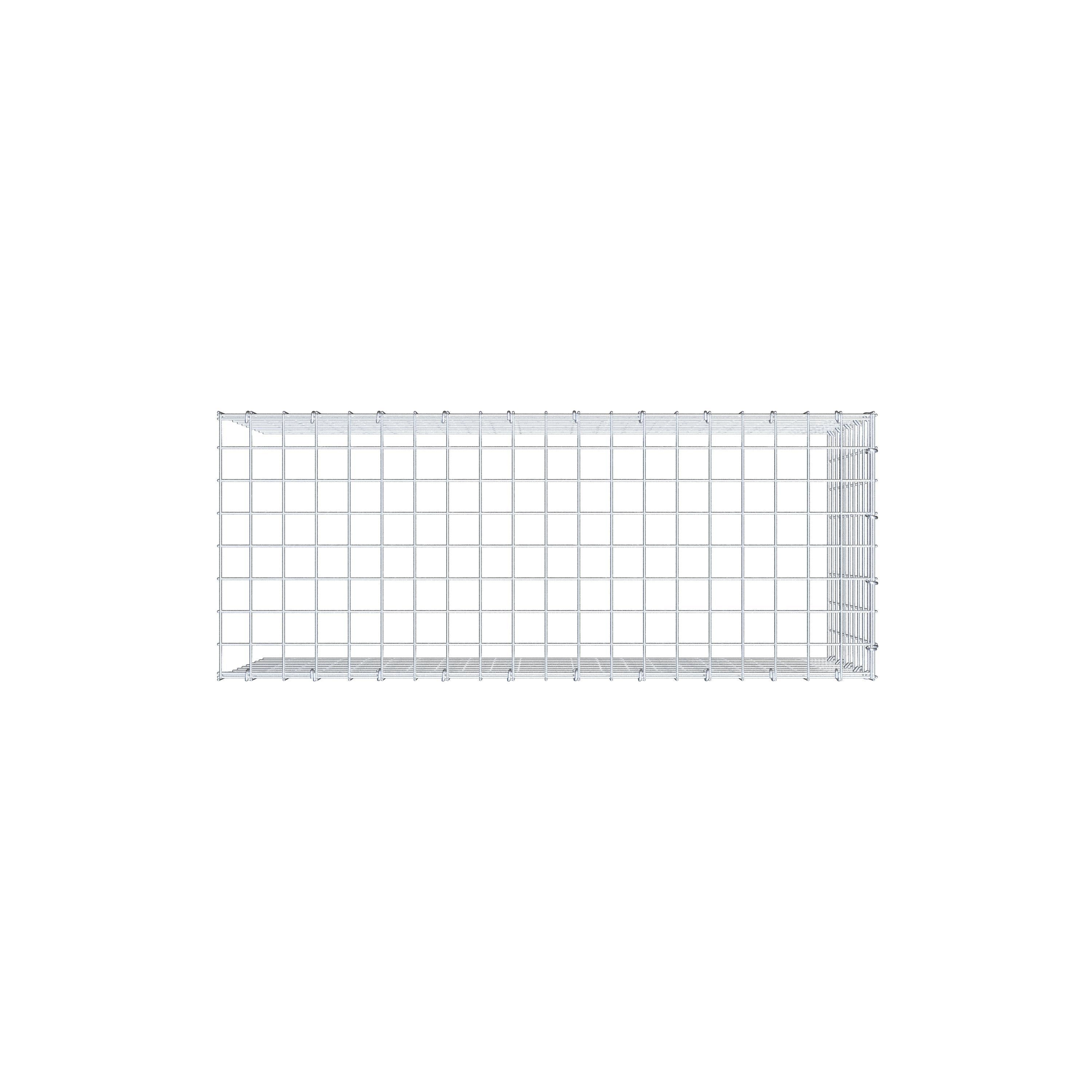 Gabion monté type 4 100 cm x 50 cm x 40 cm (L x H x P), maillage 5 cm x 5 cm, anneau en C