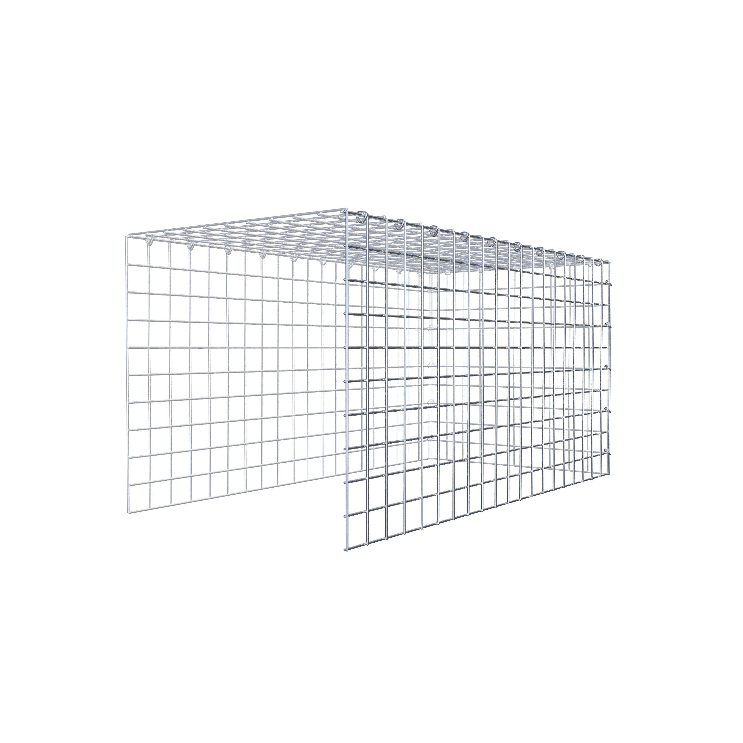 Gabion monté type 4 100 cm x 50 cm x 50 cm (L x H x P), maillage 5 cm x 5 cm, anneau en C