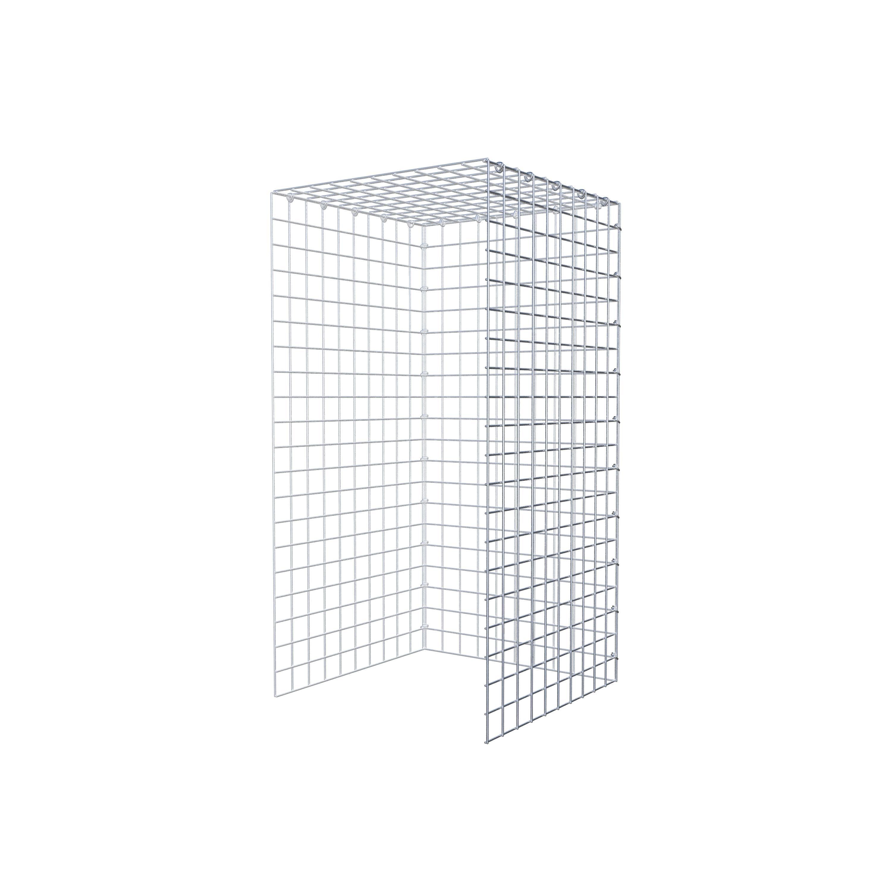 Gabion monté type 4 100 cm x 50 cm x 50 cm (L x H x P), maillage 5 cm x 5 cm, anneau en C