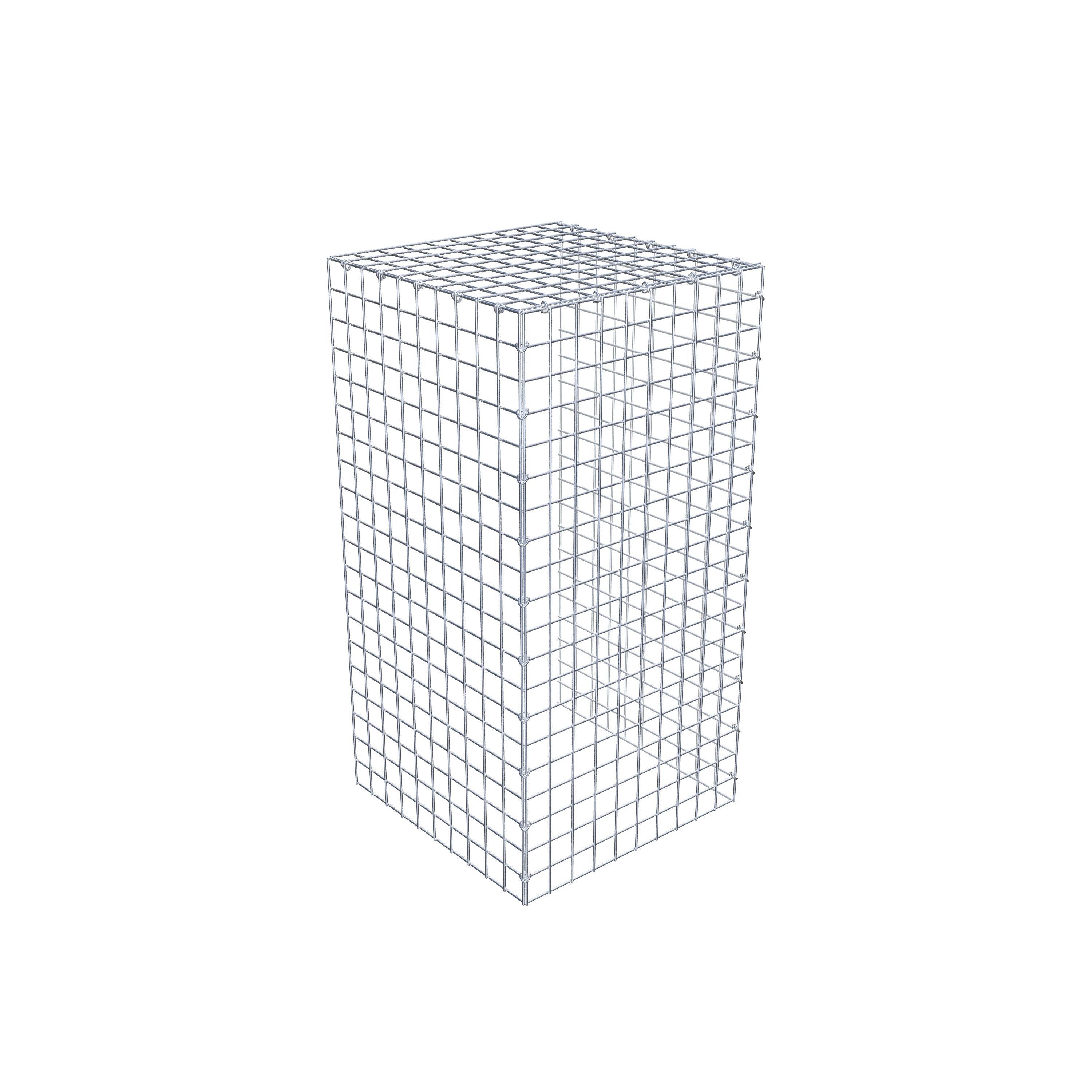 Gabion monté type 4 100 cm x 50 cm x 50 cm (L x H x P), maillage 5 cm x 5 cm, anneau en C