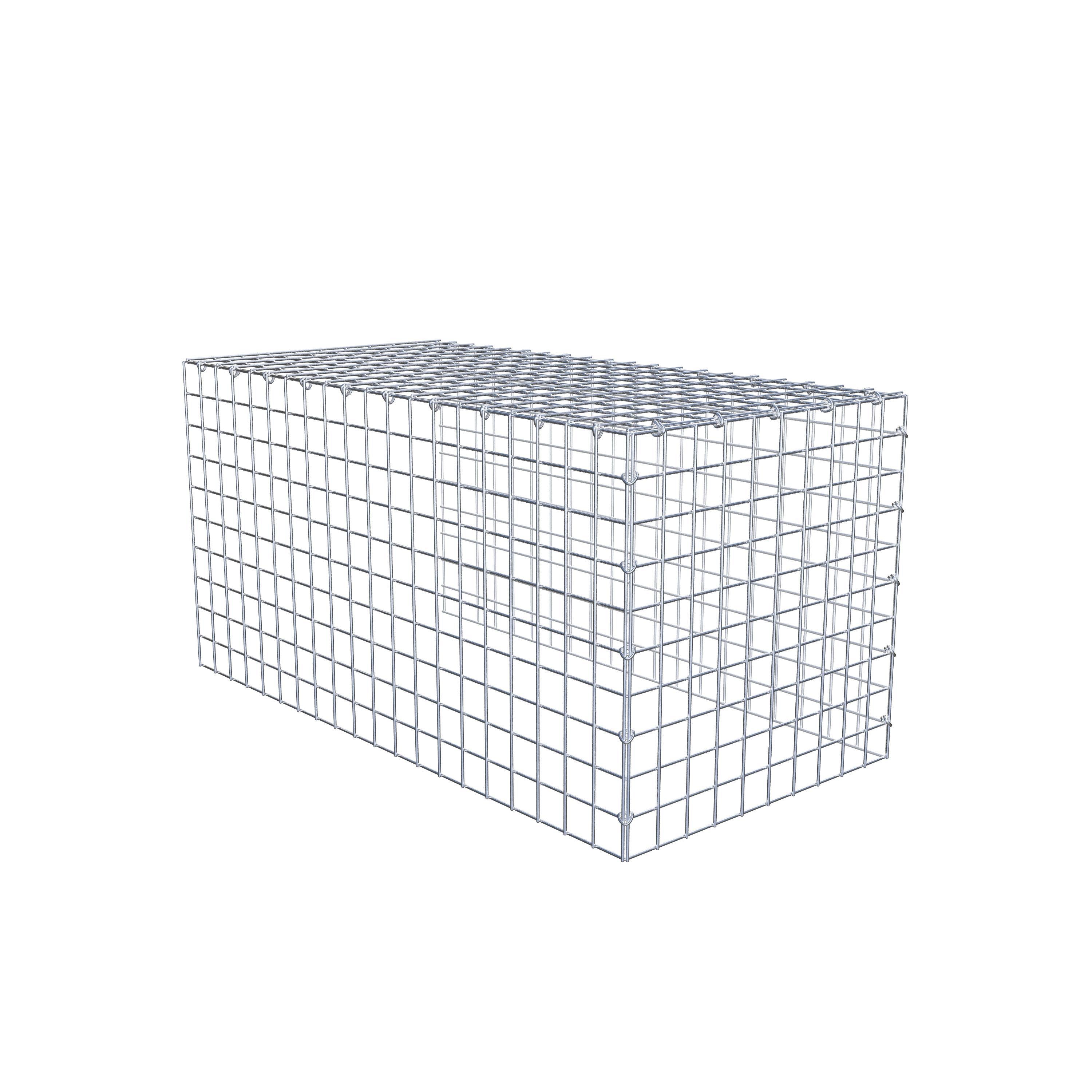 Gabion monté type 4 100 cm x 50 cm x 50 cm (L x H x P), maillage 5 cm x 5 cm, anneau en C