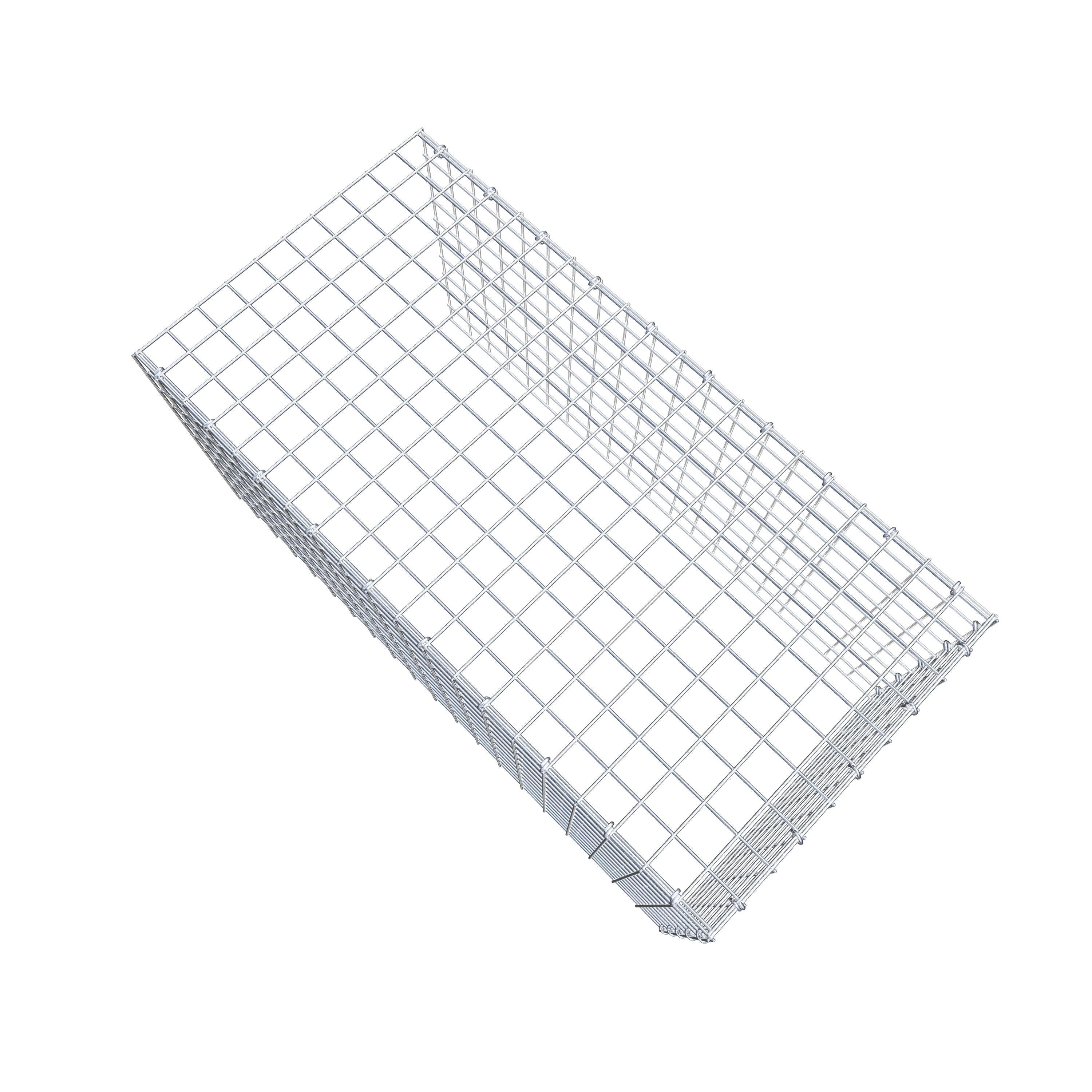 Gabion monté type 4 100 cm x 50 cm x 50 cm (L x H x P), maillage 5 cm x 5 cm, anneau en C