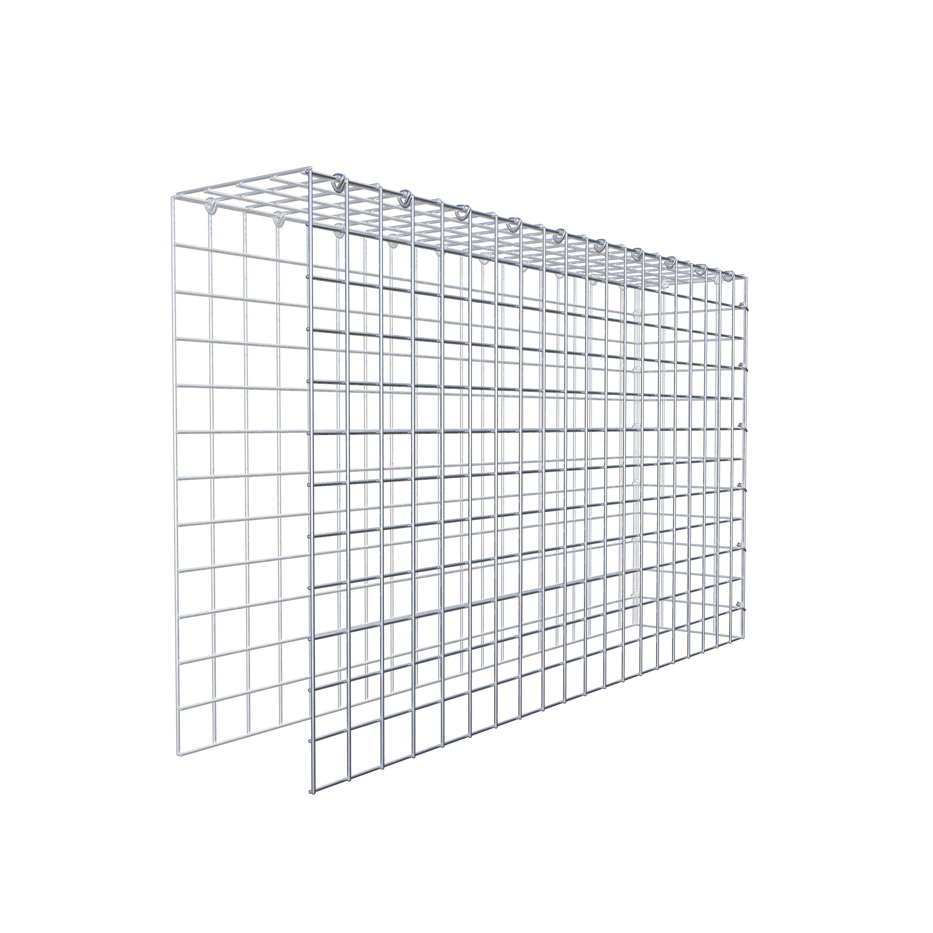 Gabion monté type 4 100 cm x 60 cm x 20 cm (L x H x P), maillage 5 cm x 5 cm, anneau en C