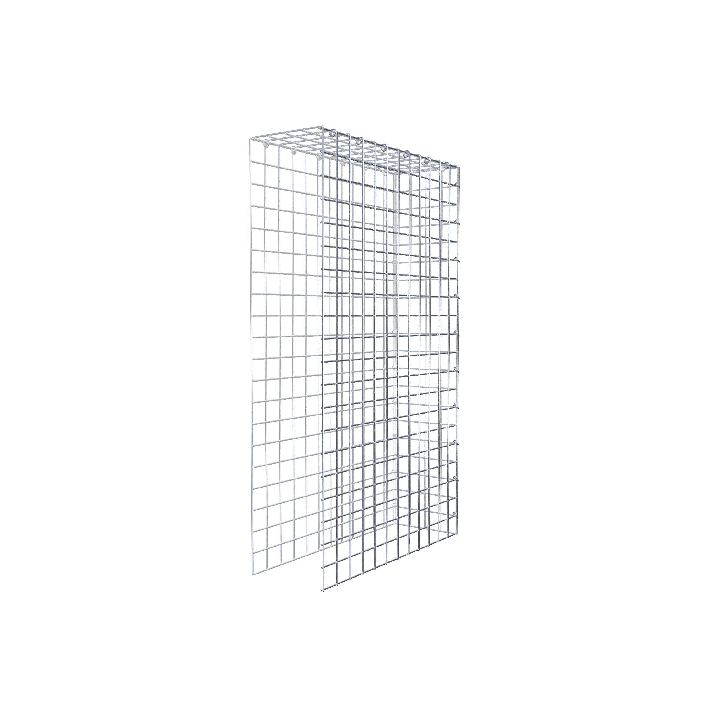 Gabion monté type 4 100 cm x 60 cm x 20 cm (L x H x P), maillage 5 cm x 5 cm, anneau en C