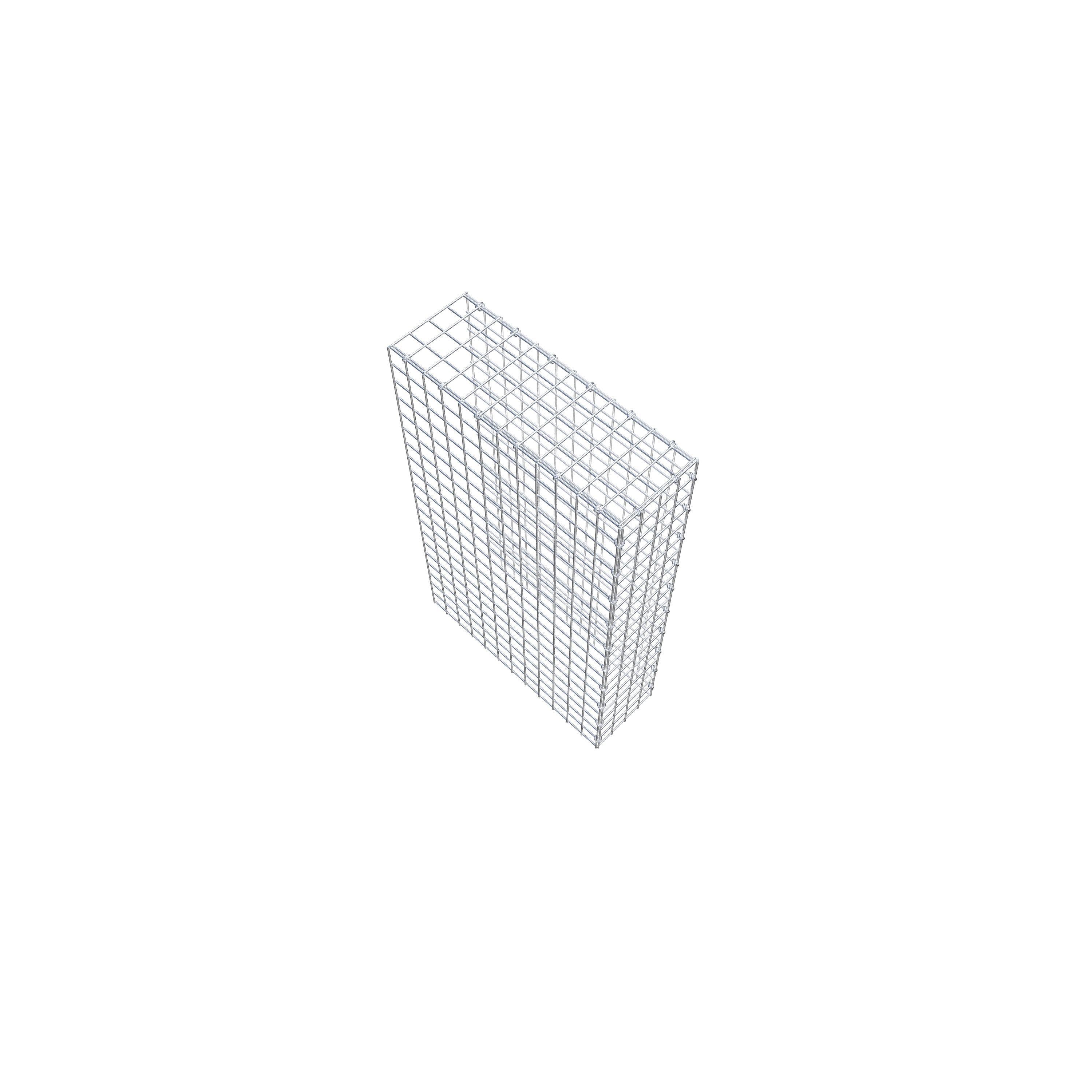 Gabion monté type 4 100 cm x 60 cm x 20 cm (L x H x P), maillage 5 cm x 5 cm, anneau en C