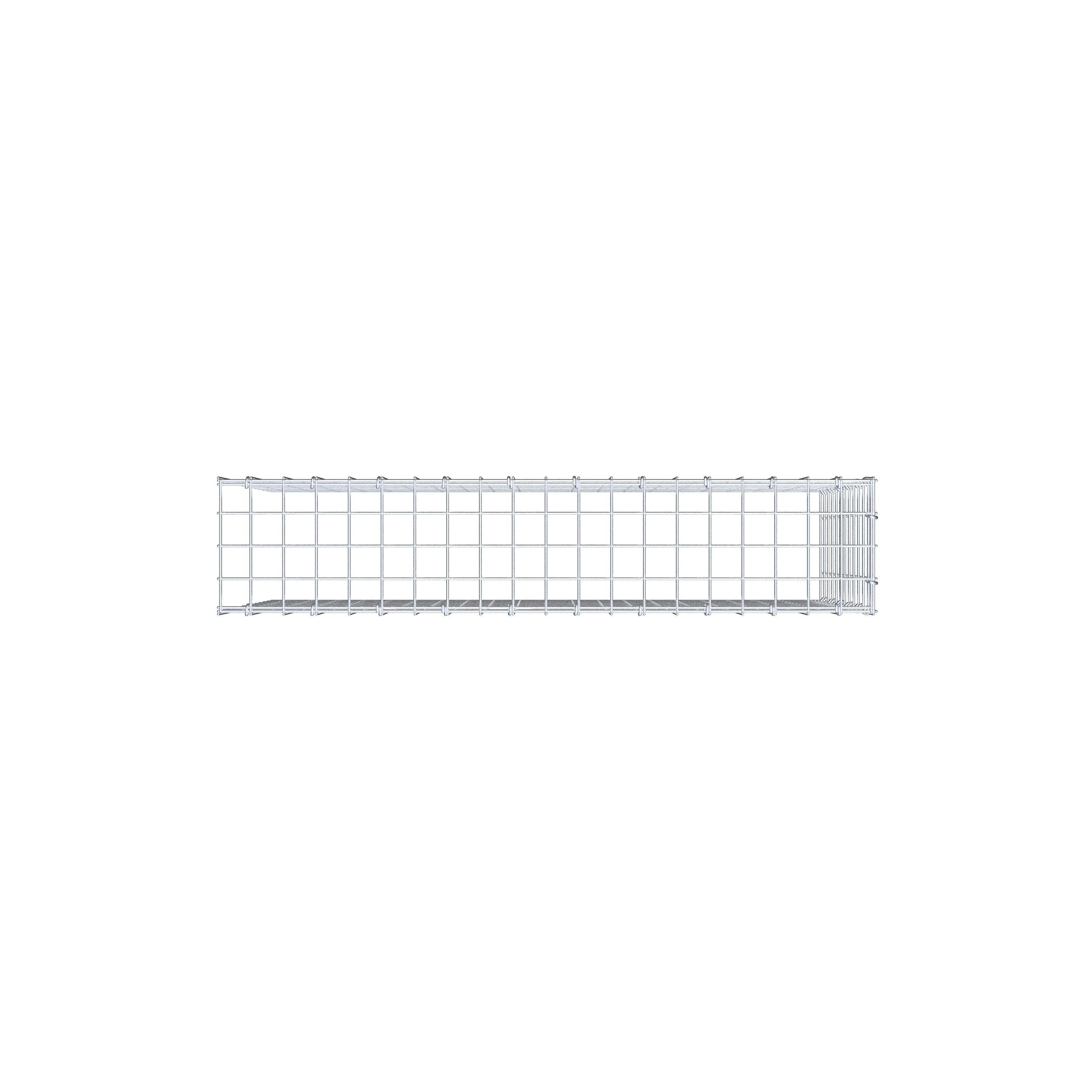 Gabion monté type 4 100 cm x 60 cm x 20 cm (L x H x P), maillage 5 cm x 5 cm, anneau en C