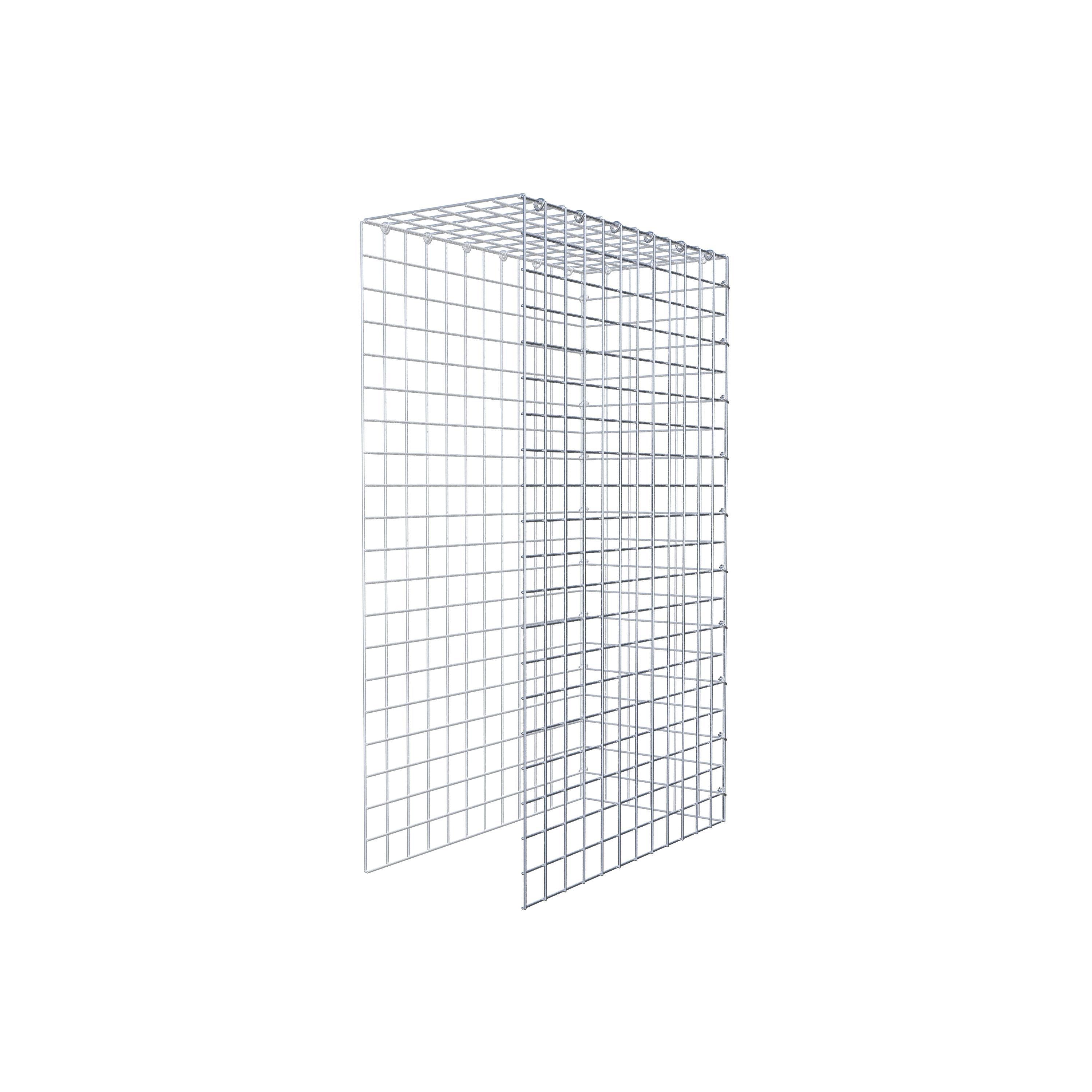 Gabion monté type 4 100 cm x 60 cm x 30 cm (L x H x P), maillage 5 cm x 5 cm, anneau en C