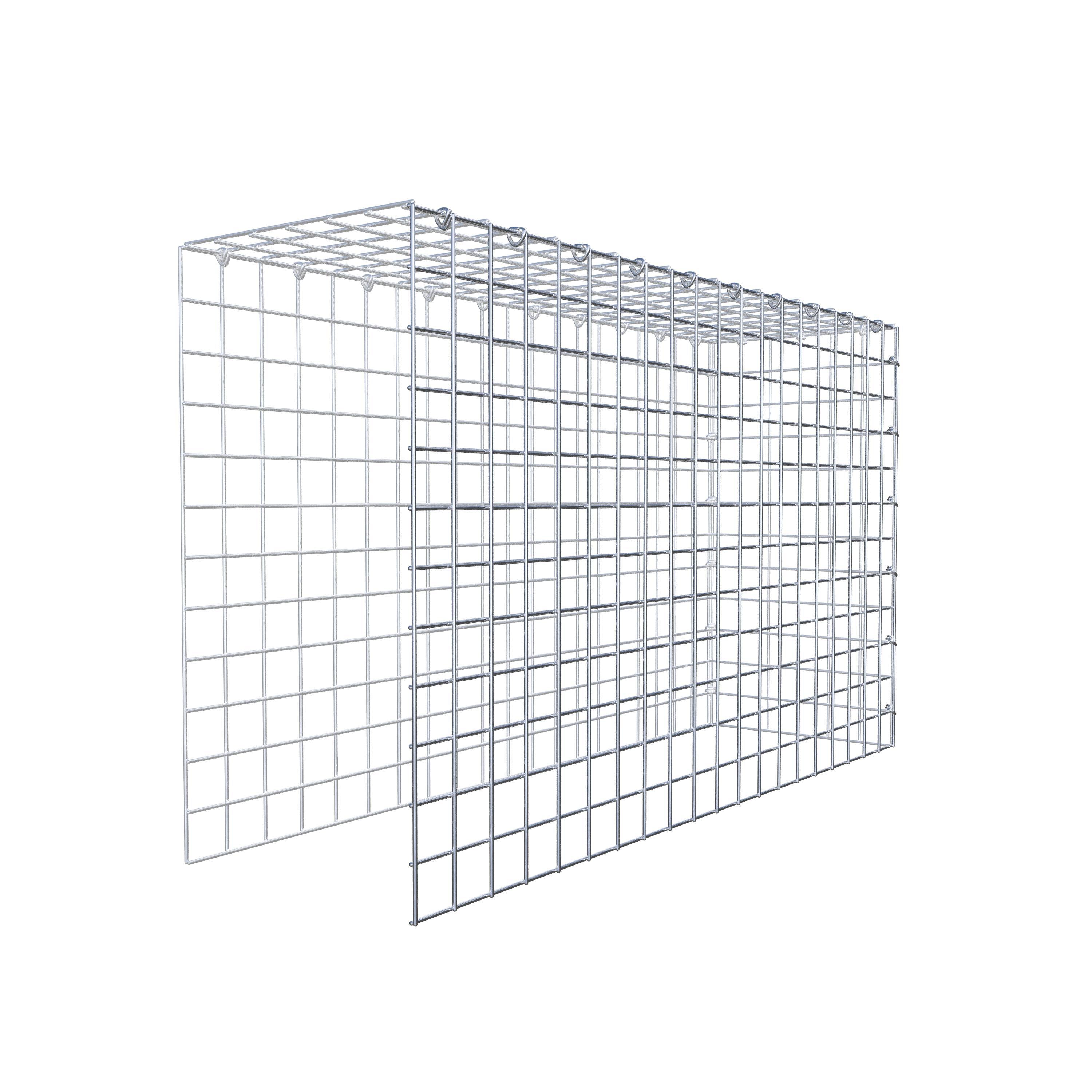 Gabion monté type 4 100 cm x 60 cm x 30 cm (L x H x P), maillage 5 cm x 5 cm, anneau en C