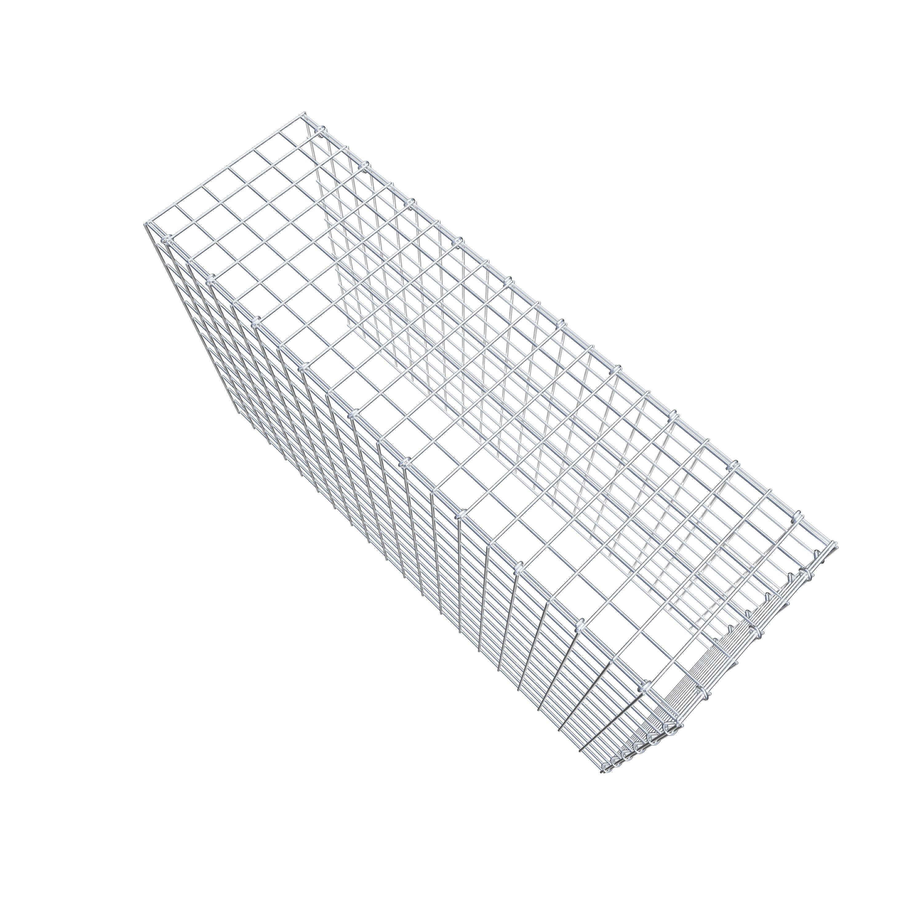 Gabion monté type 4 100 cm x 60 cm x 30 cm (L x H x P), maillage 5 cm x 5 cm, anneau en C