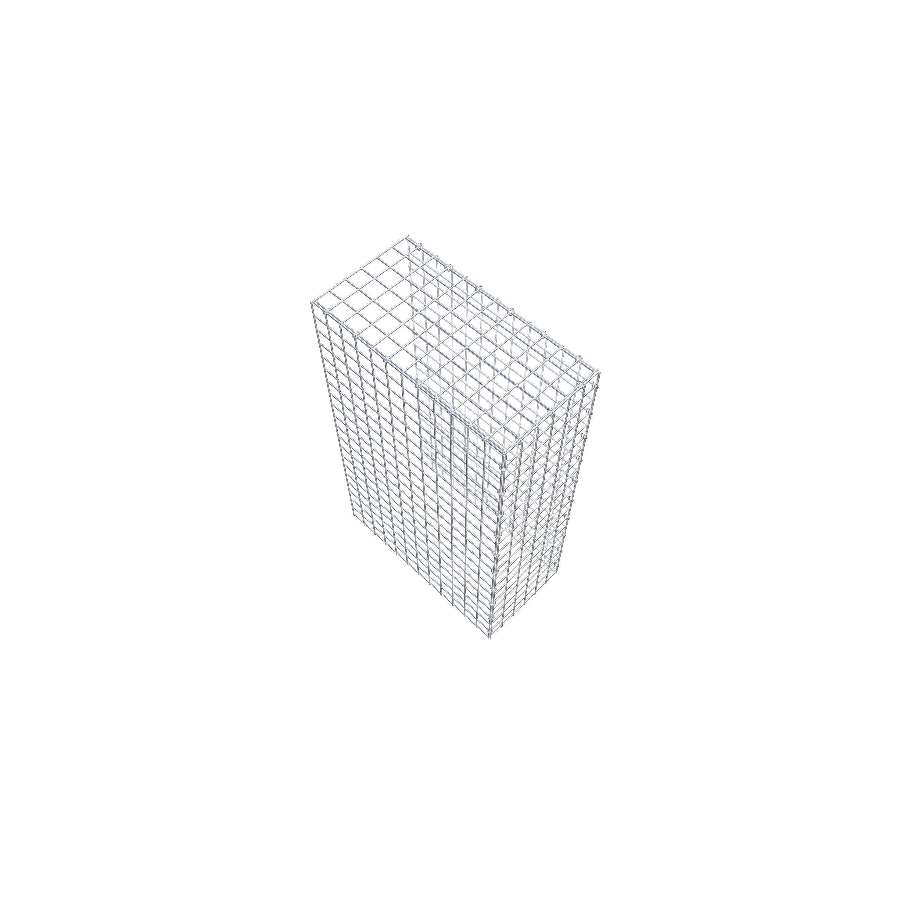 Gabion monté type 4 100 cm x 60 cm x 30 cm (L x H x P), maillage 5 cm x 5 cm, anneau en C