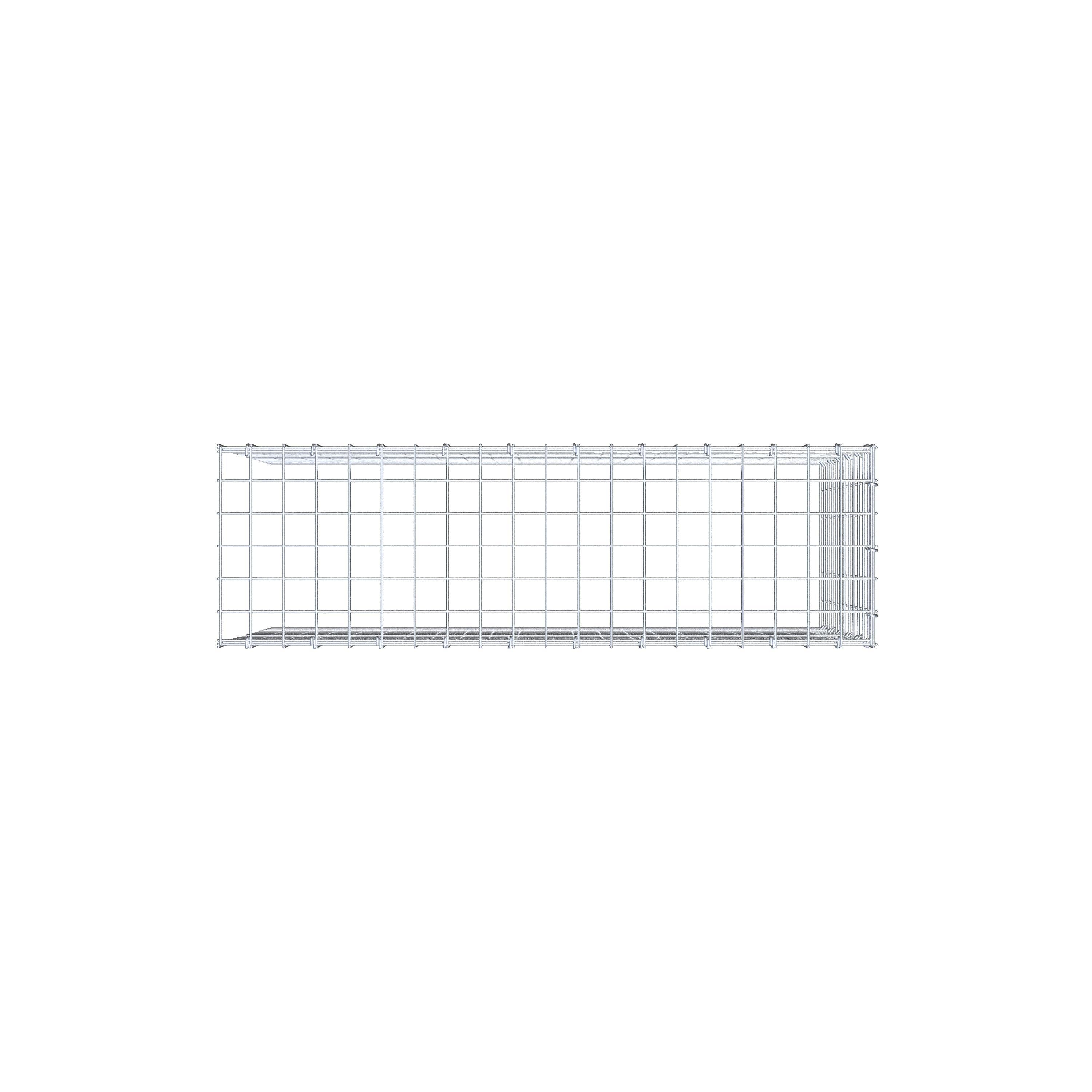 Gabion monté type 4 100 cm x 60 cm x 30 cm (L x H x P), maillage 5 cm x 5 cm, anneau en C