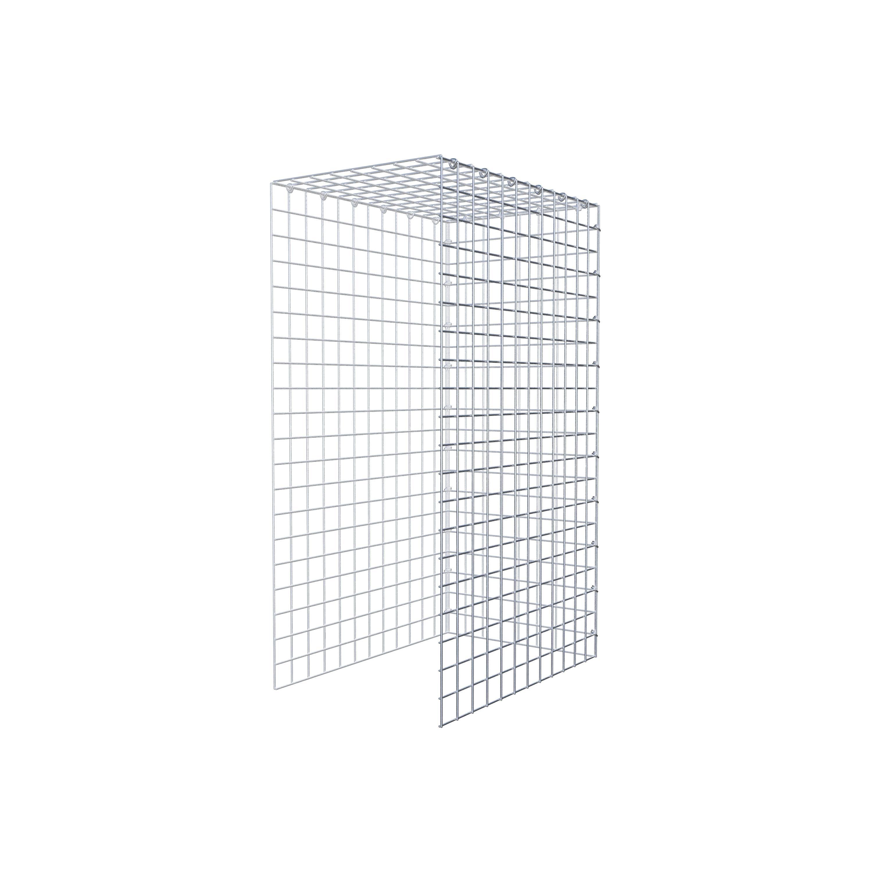 Gabion monté type 4 100 cm x 60 cm x 40 cm (L x H x P), maillage 5 cm x 5 cm, anneau en C