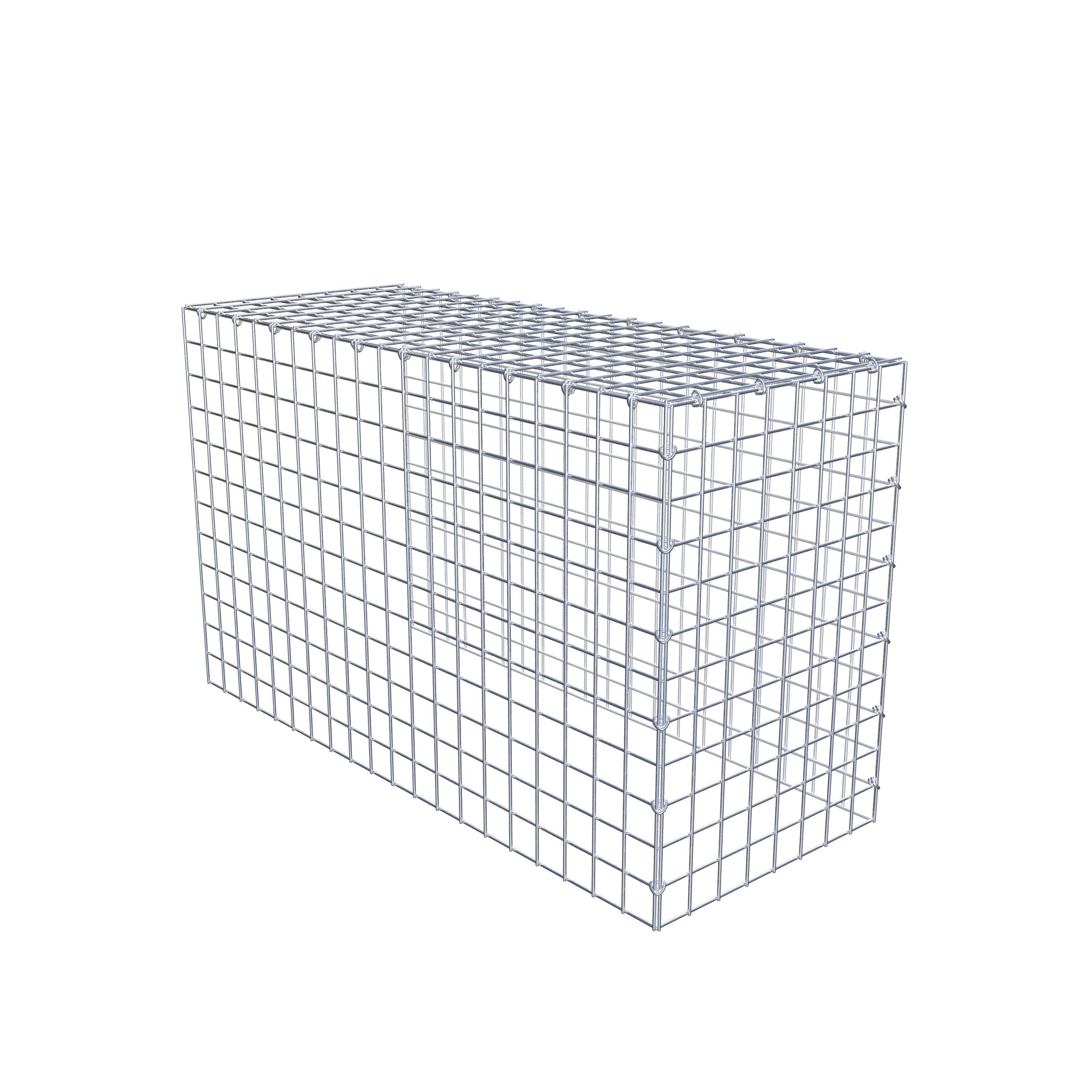 Gabion monté type 4 100 cm x 60 cm x 40 cm (L x H x P), maillage 5 cm x 5 cm, anneau en C