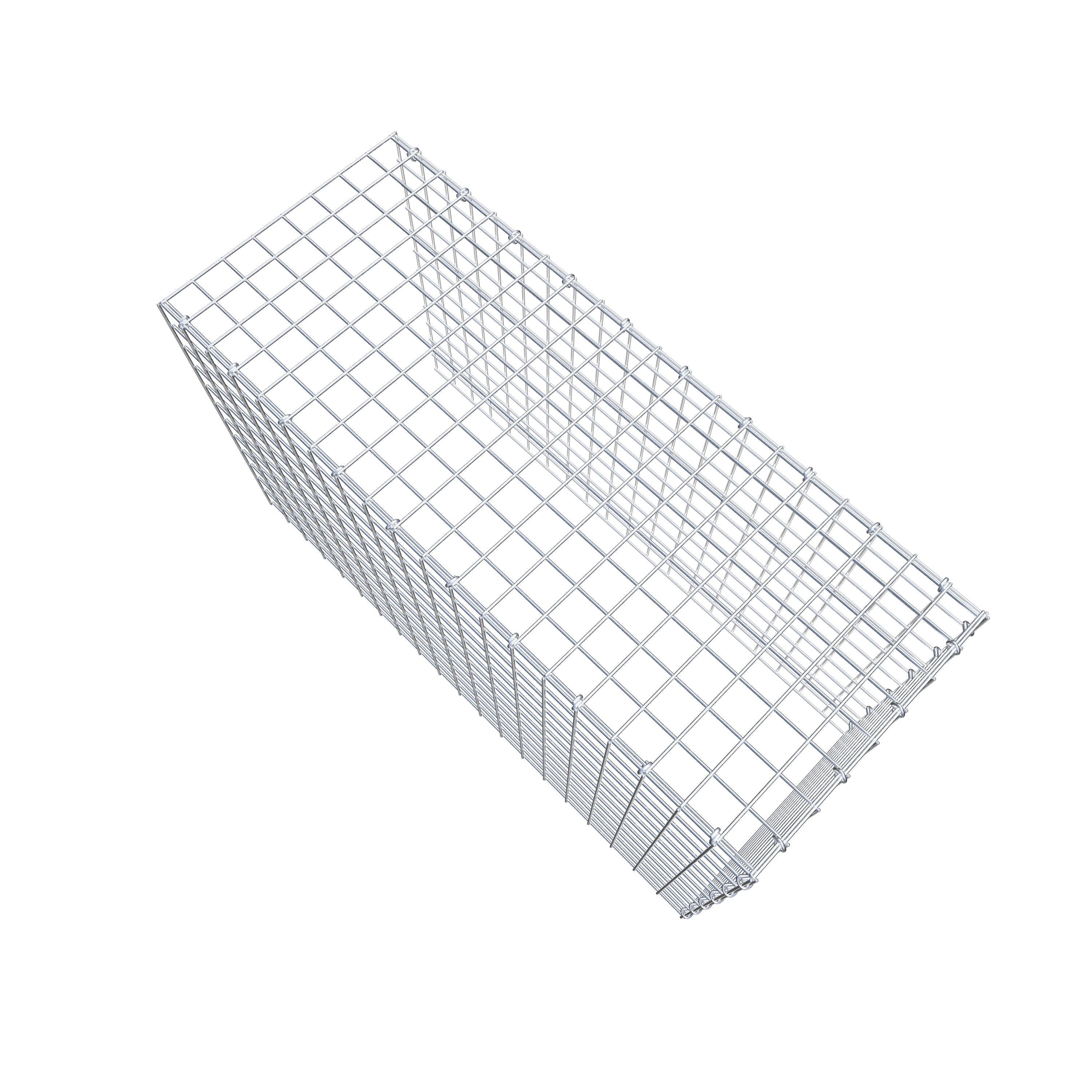 Gabion monté type 4 100 cm x 60 cm x 40 cm (L x H x P), maillage 5 cm x 5 cm, anneau en C