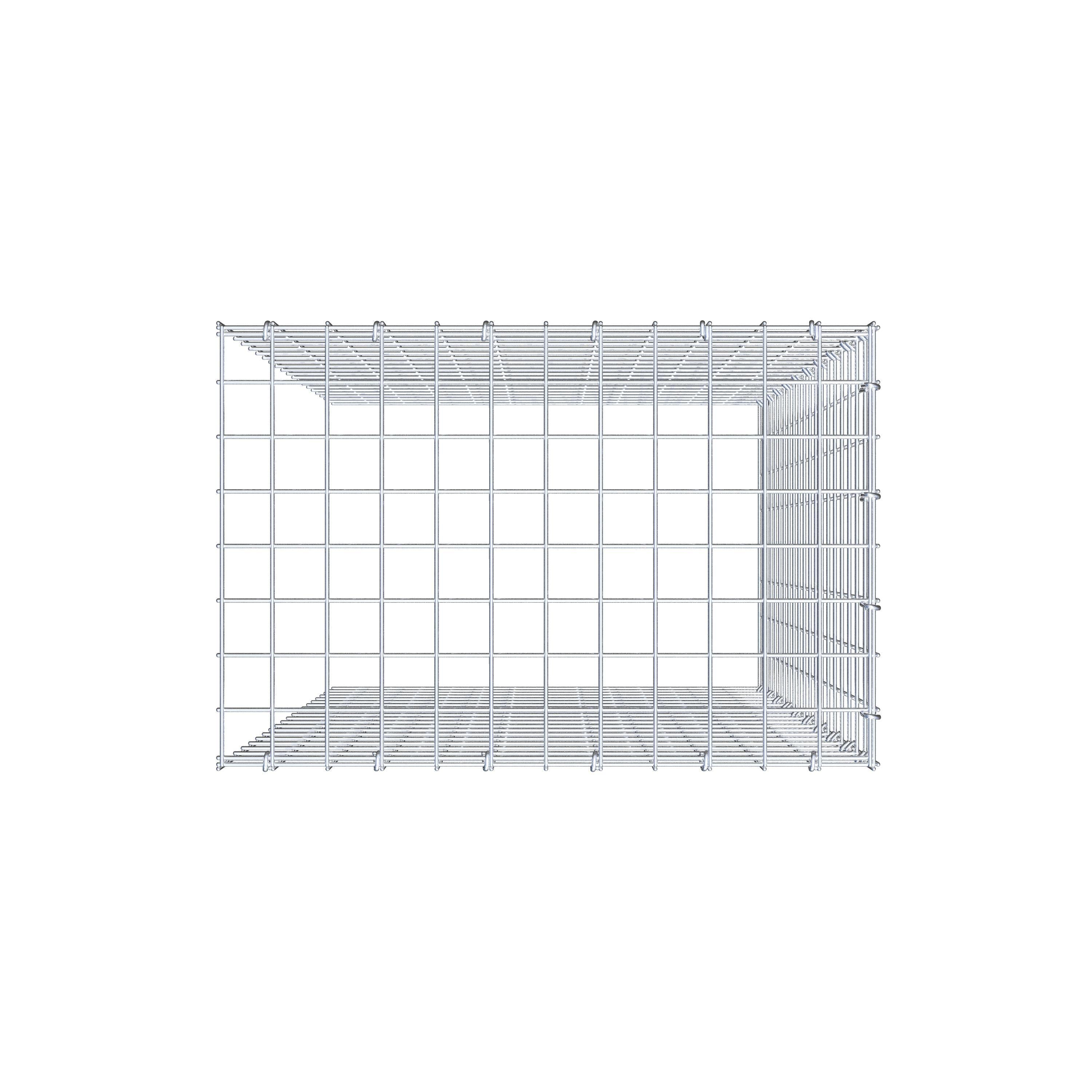 Fourche rapportée type 4 100 cm x 60 cm x 40 cm (L x H x P), mailles 5 cm x 5 cm, anneau C