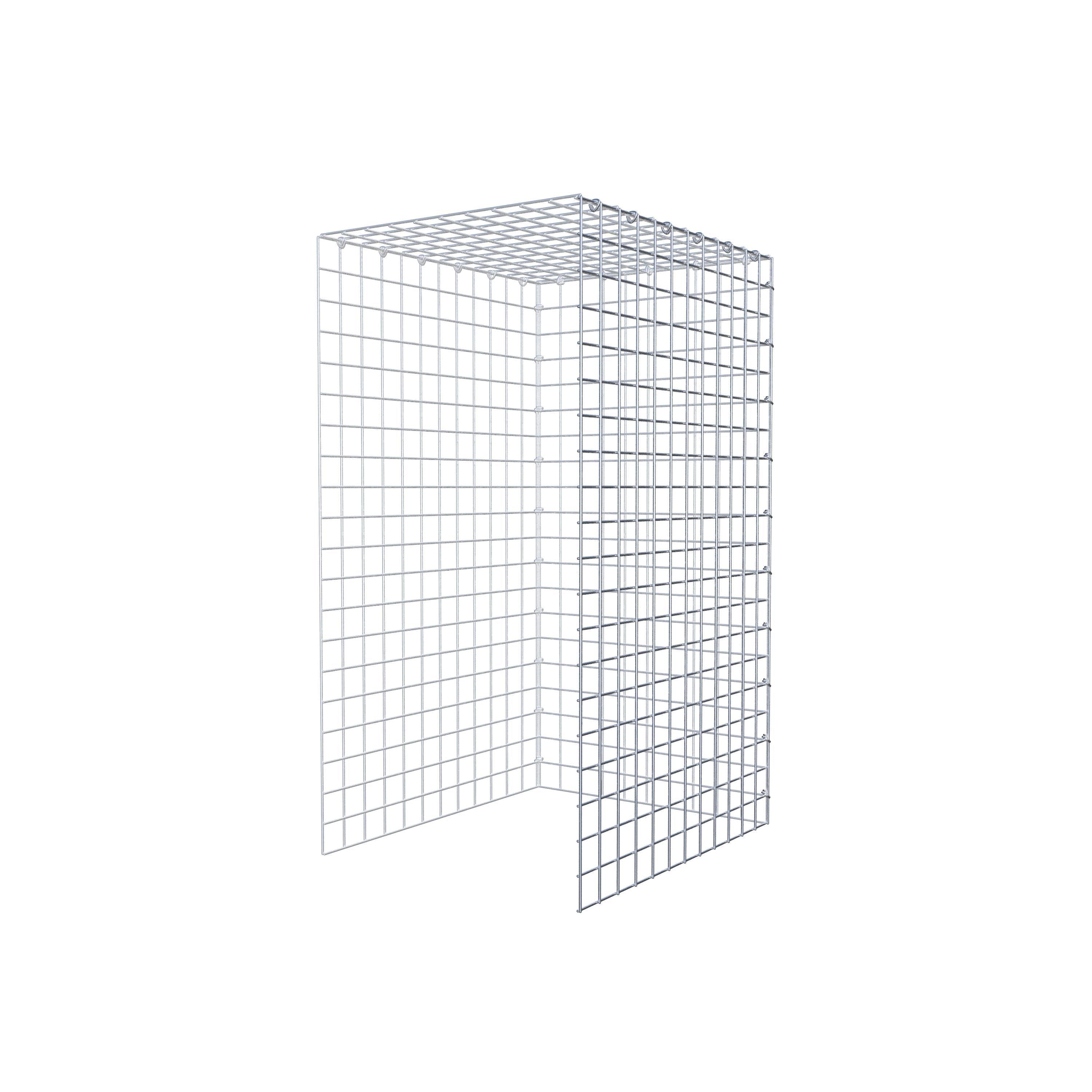 Gavión acoplable tipo 4 100 cm x 60 cm x 50 cm (L x A x P), malla 5 cm x 5 cm, anillo en C