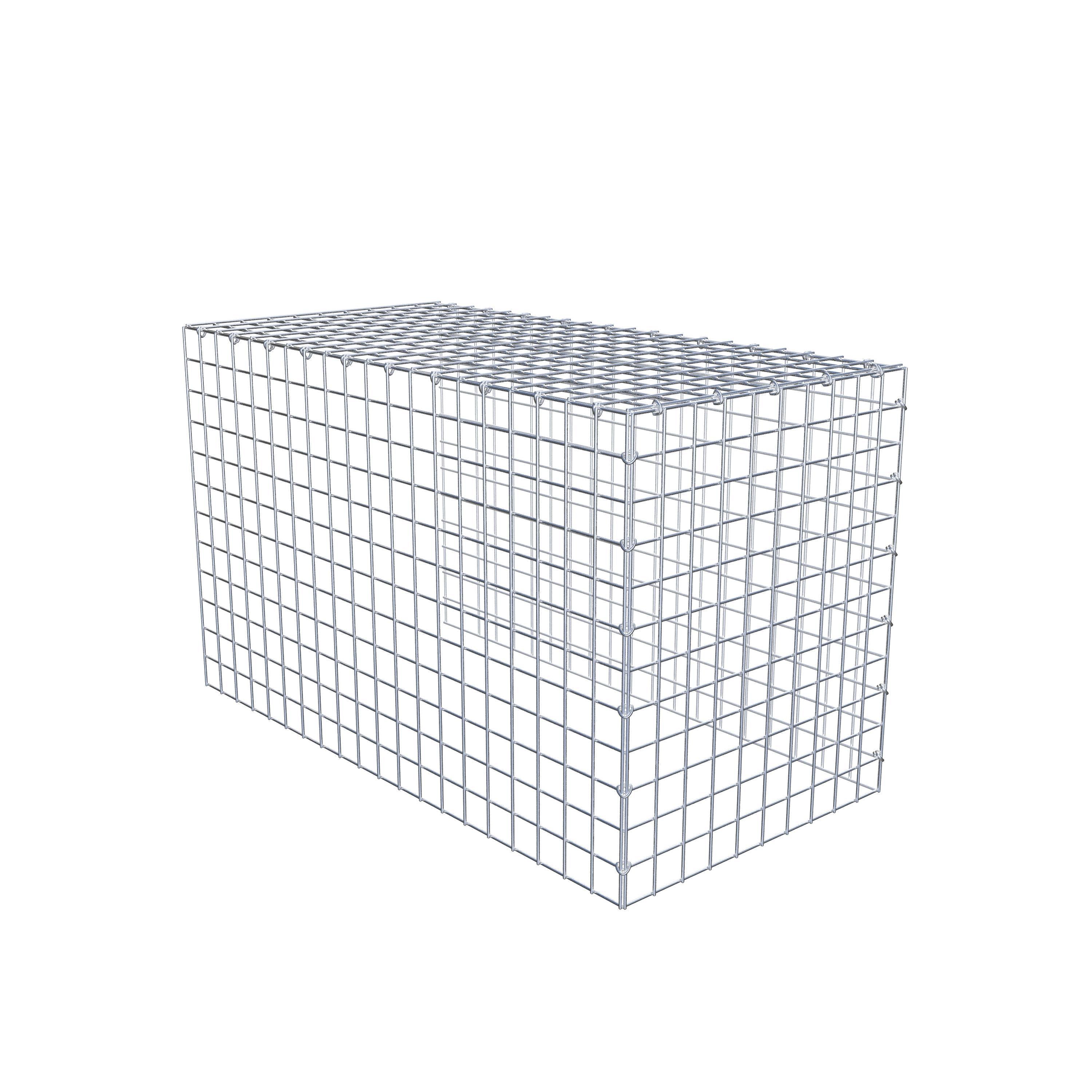 Gabion monté type 4 100 cm x 60 cm x 50 cm (L x H x P), maillage 5 cm x 5 cm, anneau en C