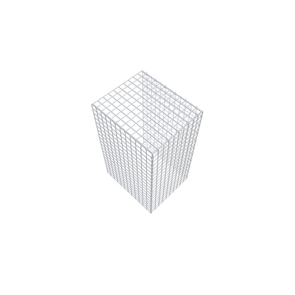 Monteret gabion type 4 100 cm x 60 cm x 50 cm (L x H x D), maskestørrelse 5 cm x 5 cm, C-ring