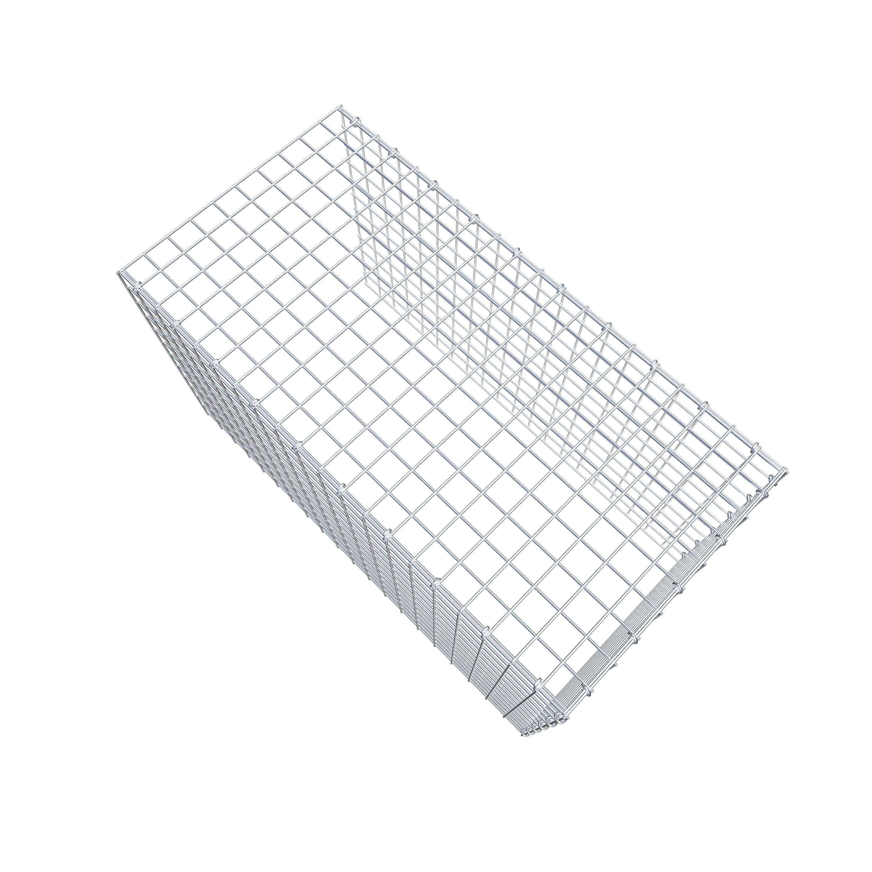 Gabion monté type 4 100 cm x 60 cm x 50 cm (L x H x P), maillage 5 cm x 5 cm, anneau en C