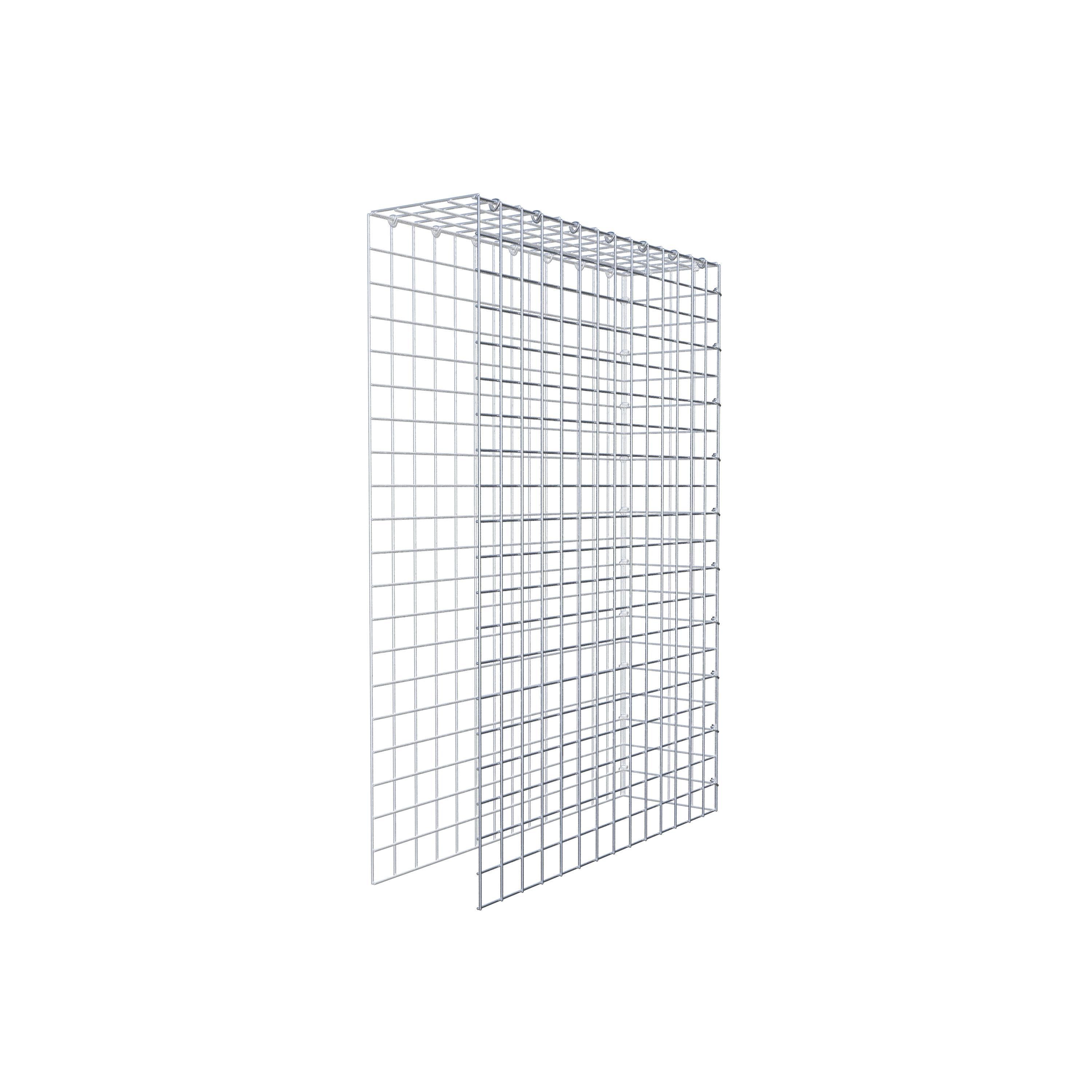 Gabion monté type 4 100 cm x 70 cm x 20 cm (L x H x P), maillage 5 cm x 5 cm, anneau en C