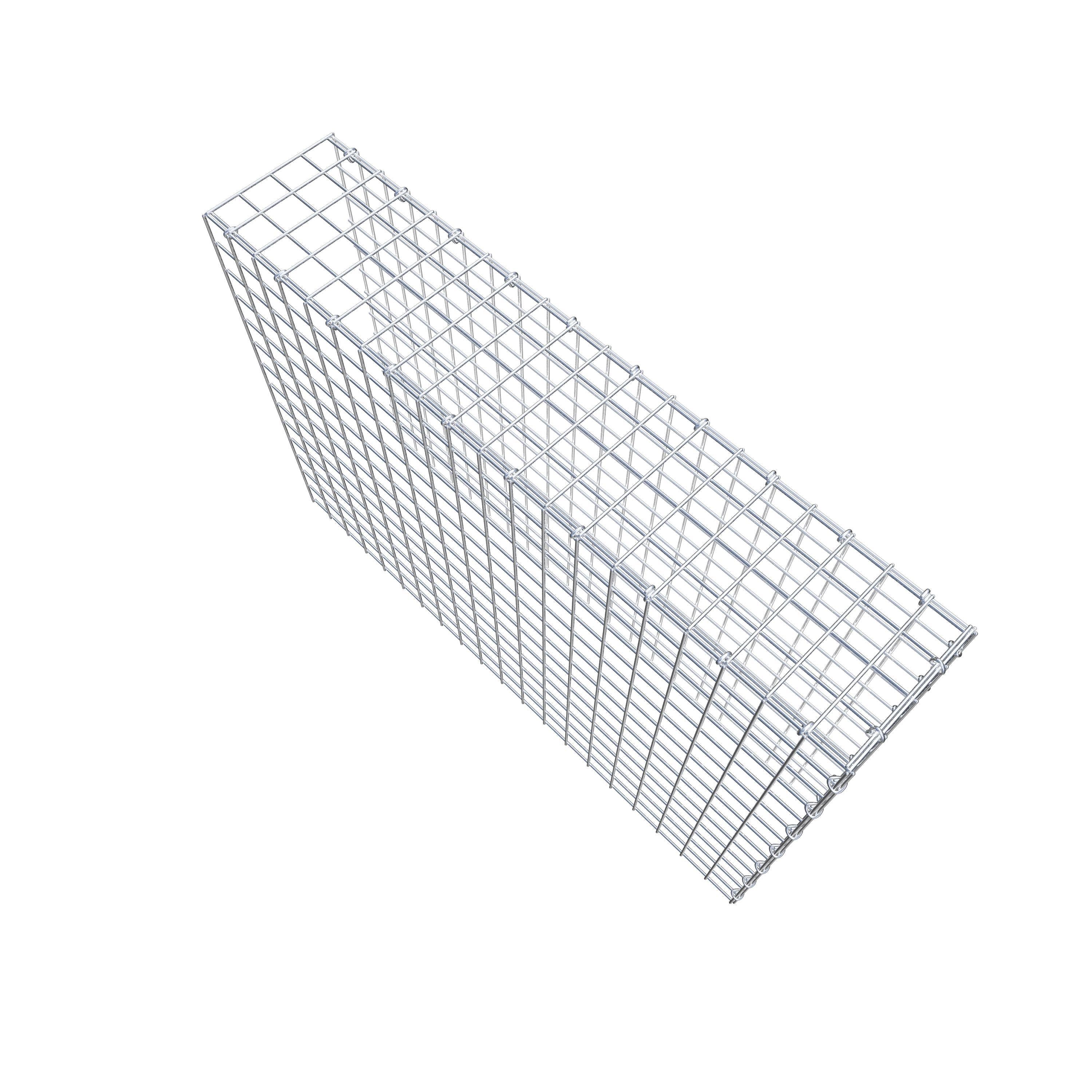 Gabion monté type 4 100 cm x 70 cm x 20 cm (L x H x P), maillage 5 cm x 5 cm, anneau en C