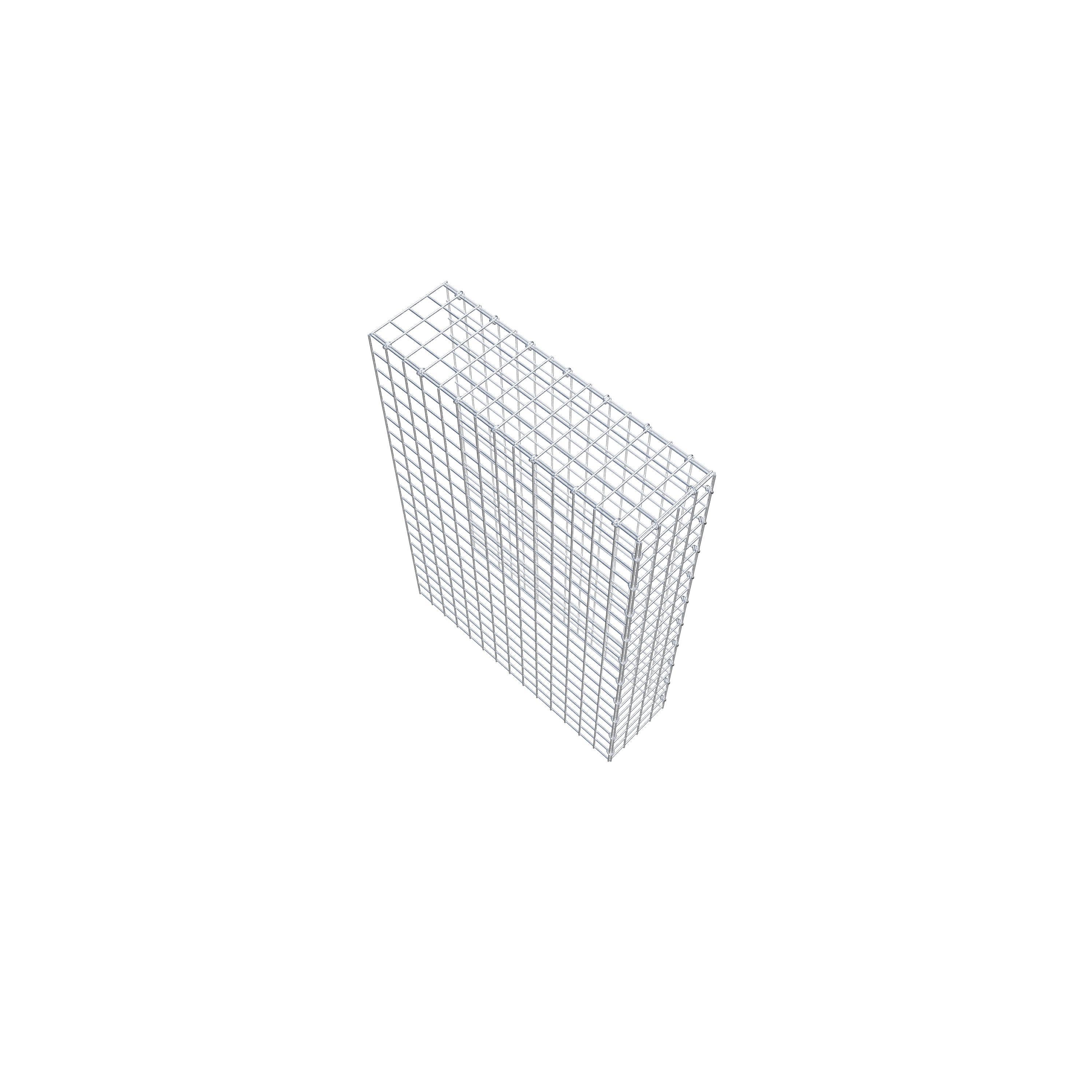 Gabion monté type 4 100 cm x 70 cm x 20 cm (L x H x P), maillage 5 cm x 5 cm, anneau en C