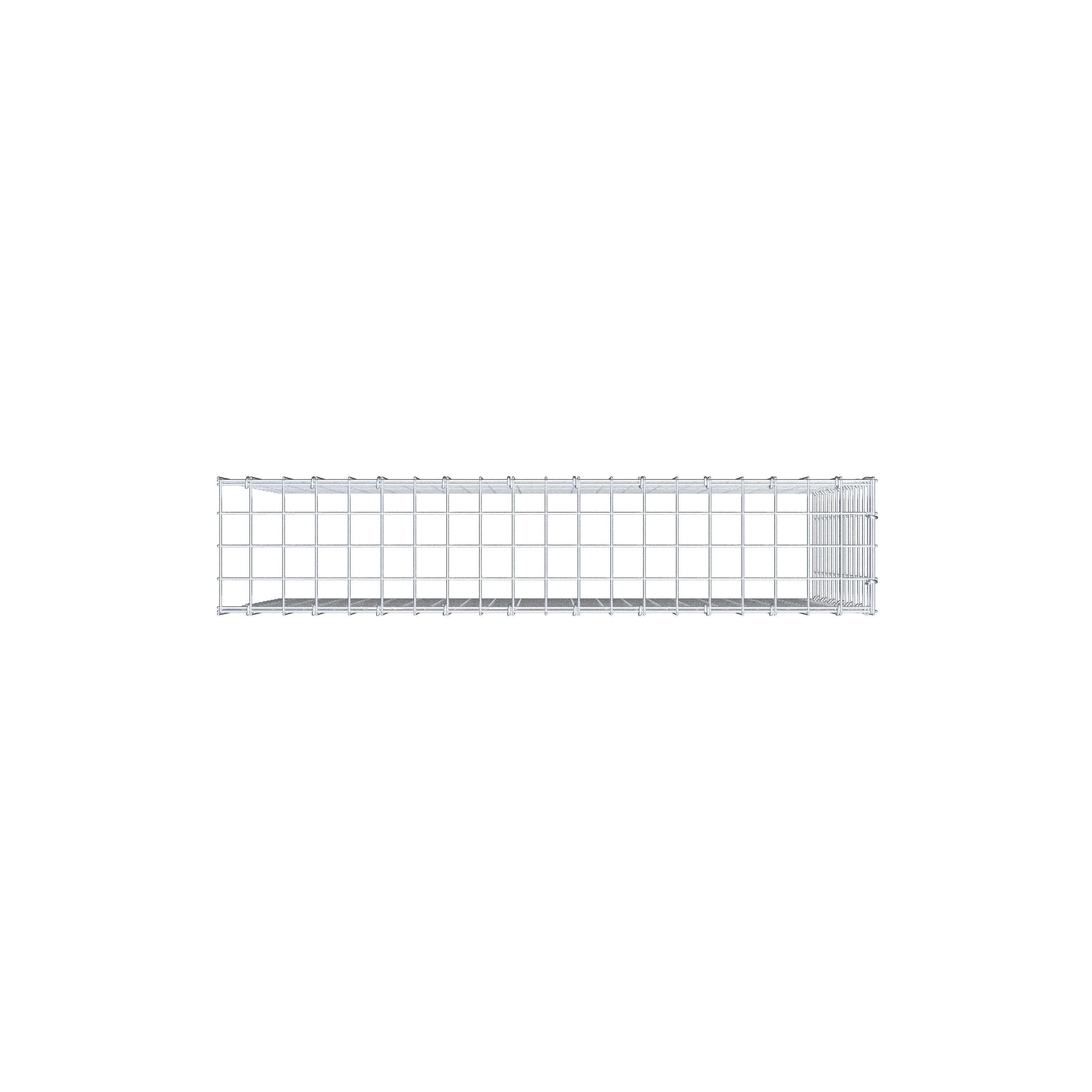 Gabion monté type 4 100 cm x 70 cm x 20 cm (L x H x P), maillage 5 cm x 5 cm, anneau en C