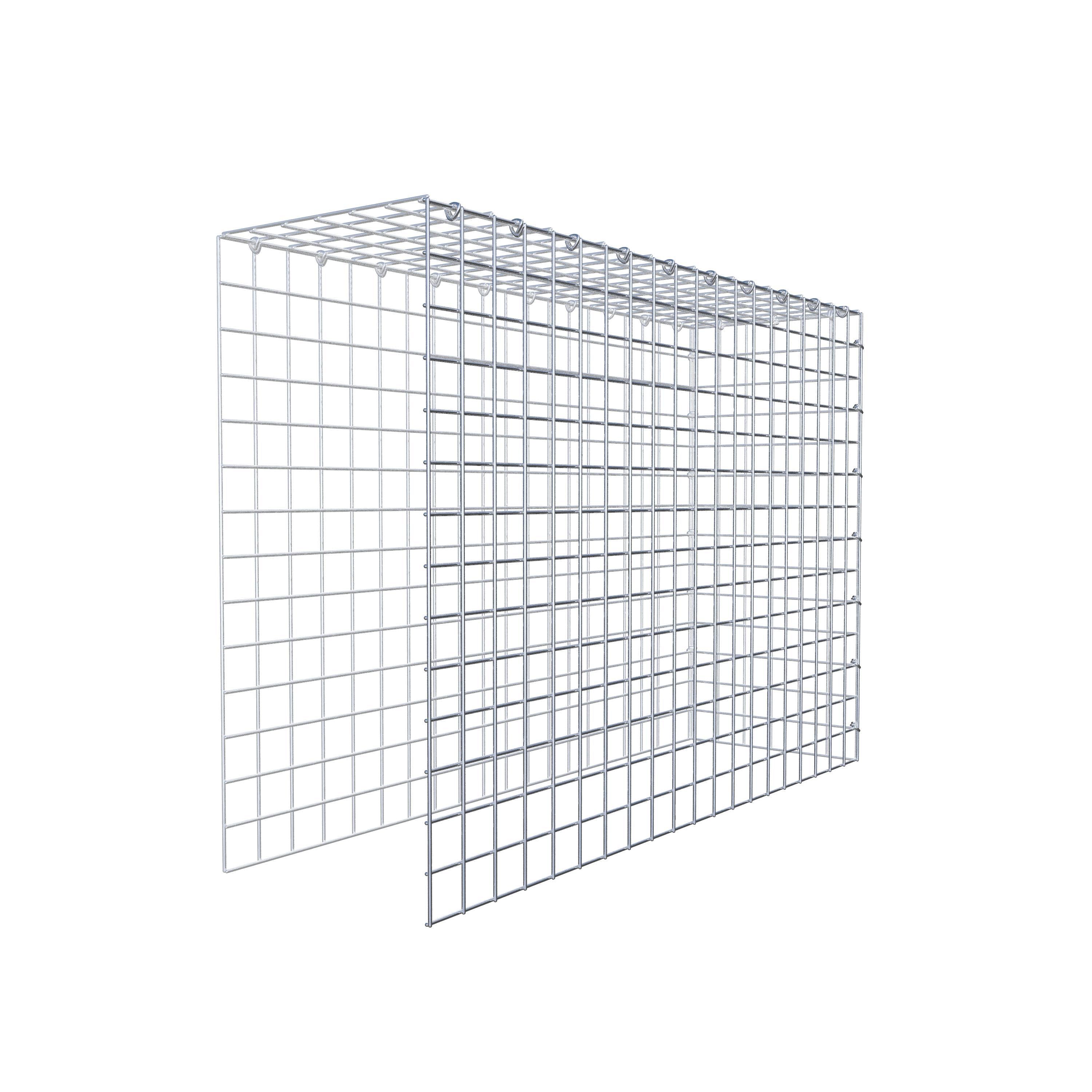 Gabion monté type 4 100 cm x 70 cm x 30 cm (L x H x P), maillage 5 cm x 5 cm, anneau en C