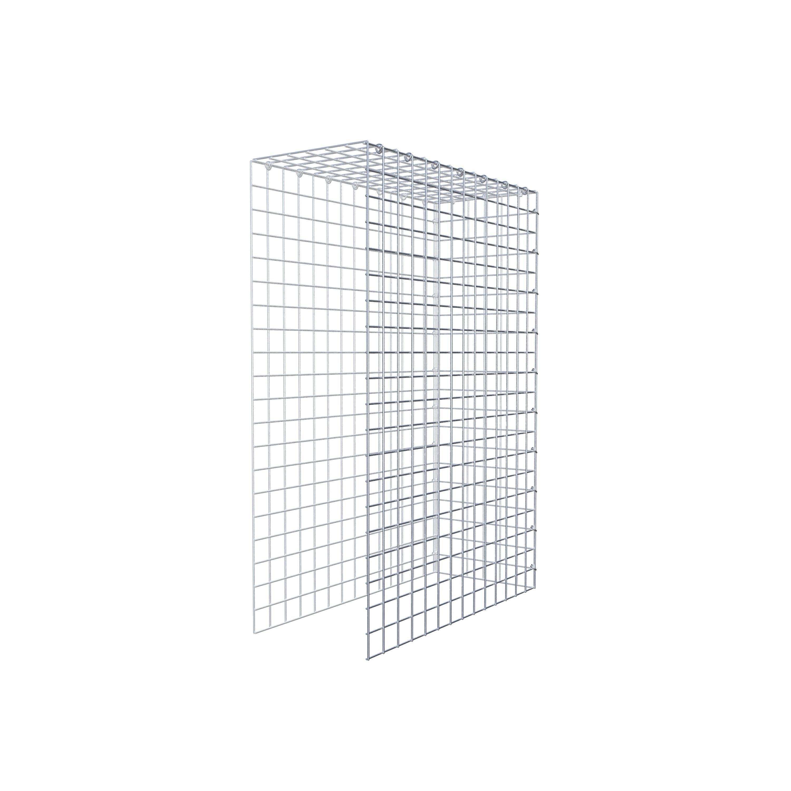 Gabion monté type 4 100 cm x 70 cm x 30 cm (L x H x P), maillage 5 cm x 5 cm, anneau en C