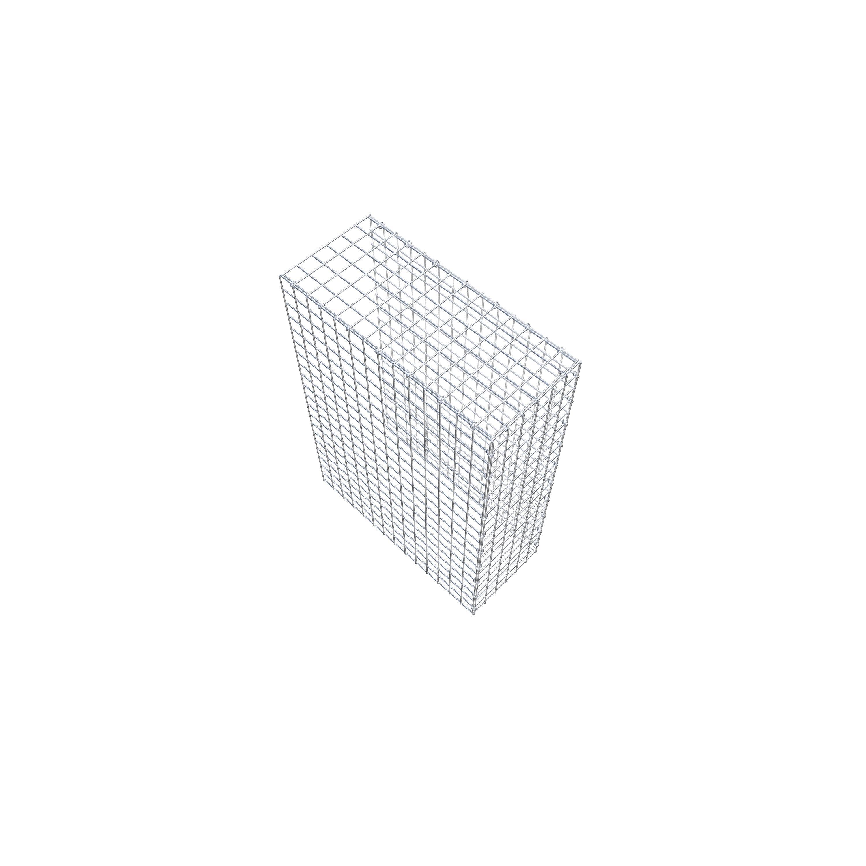 Gabion monté type 4 100 cm x 70 cm x 30 cm (L x H x P), maillage 5 cm x 5 cm, anneau en C