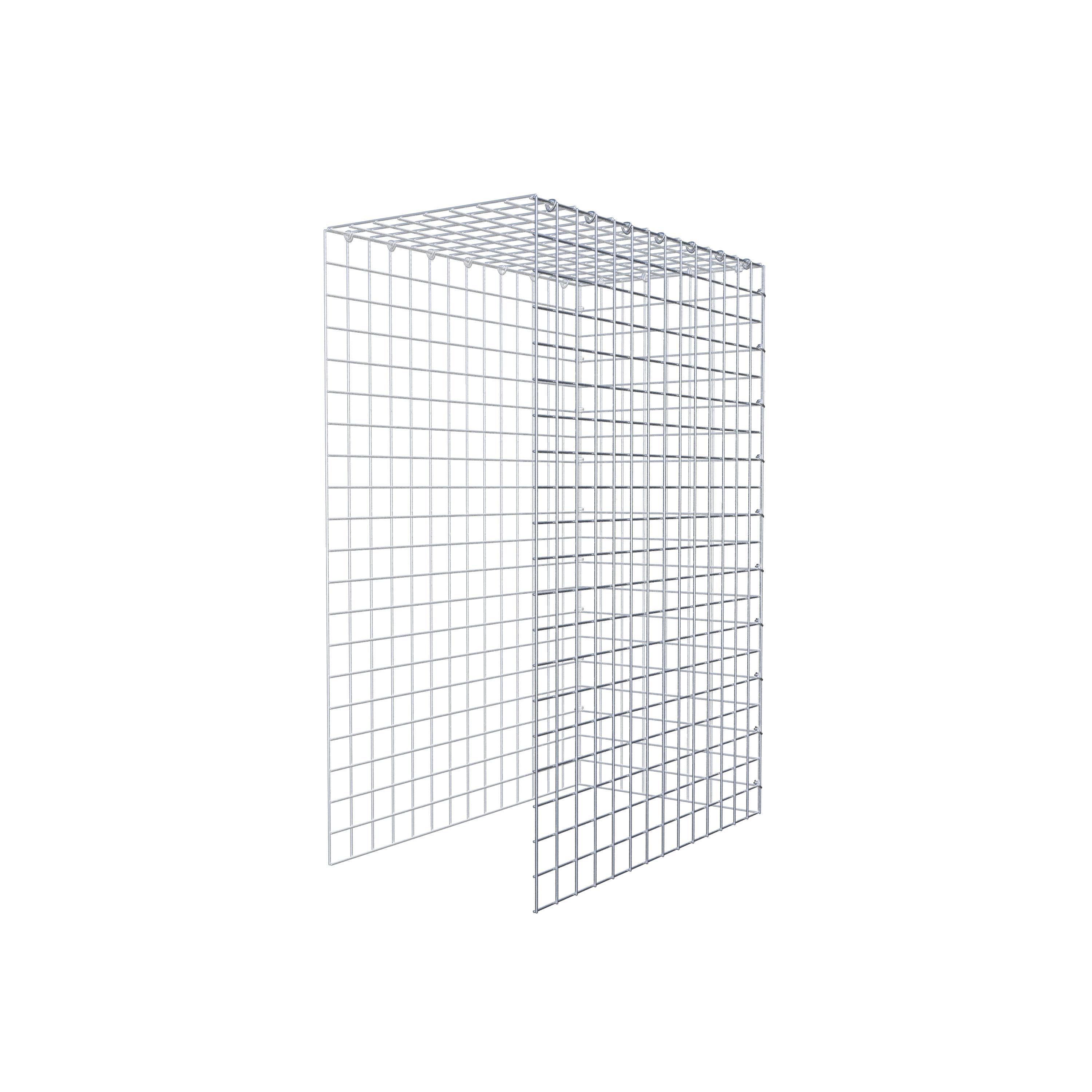 Gabion monté type 4 100 cm x 70 cm x 40 cm (L x H x P), maillage 5 cm x 5 cm, anneau en C