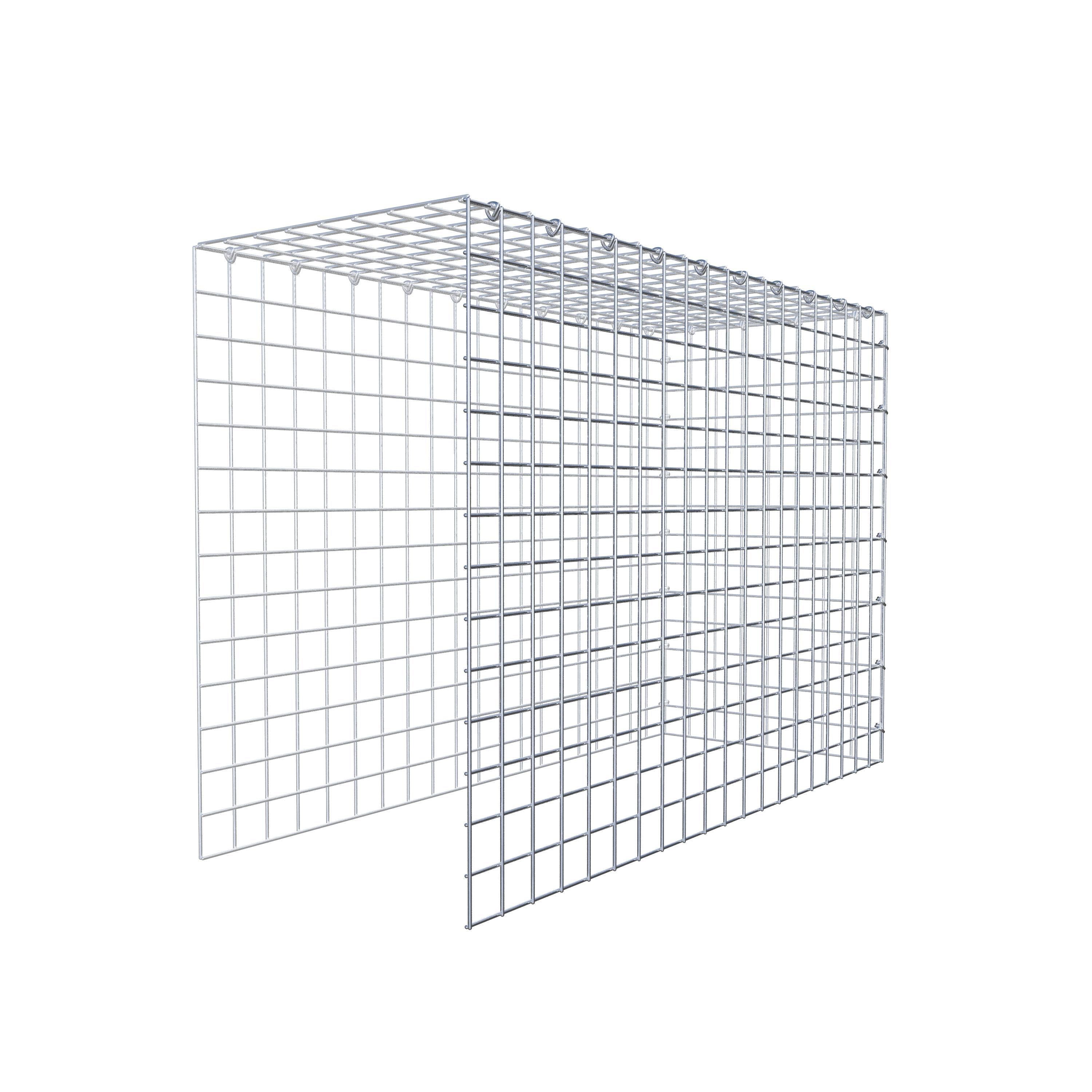 Gabion monté type 4 100 cm x 70 cm x 40 cm (L x H x P), maillage 5 cm x 5 cm, anneau en C