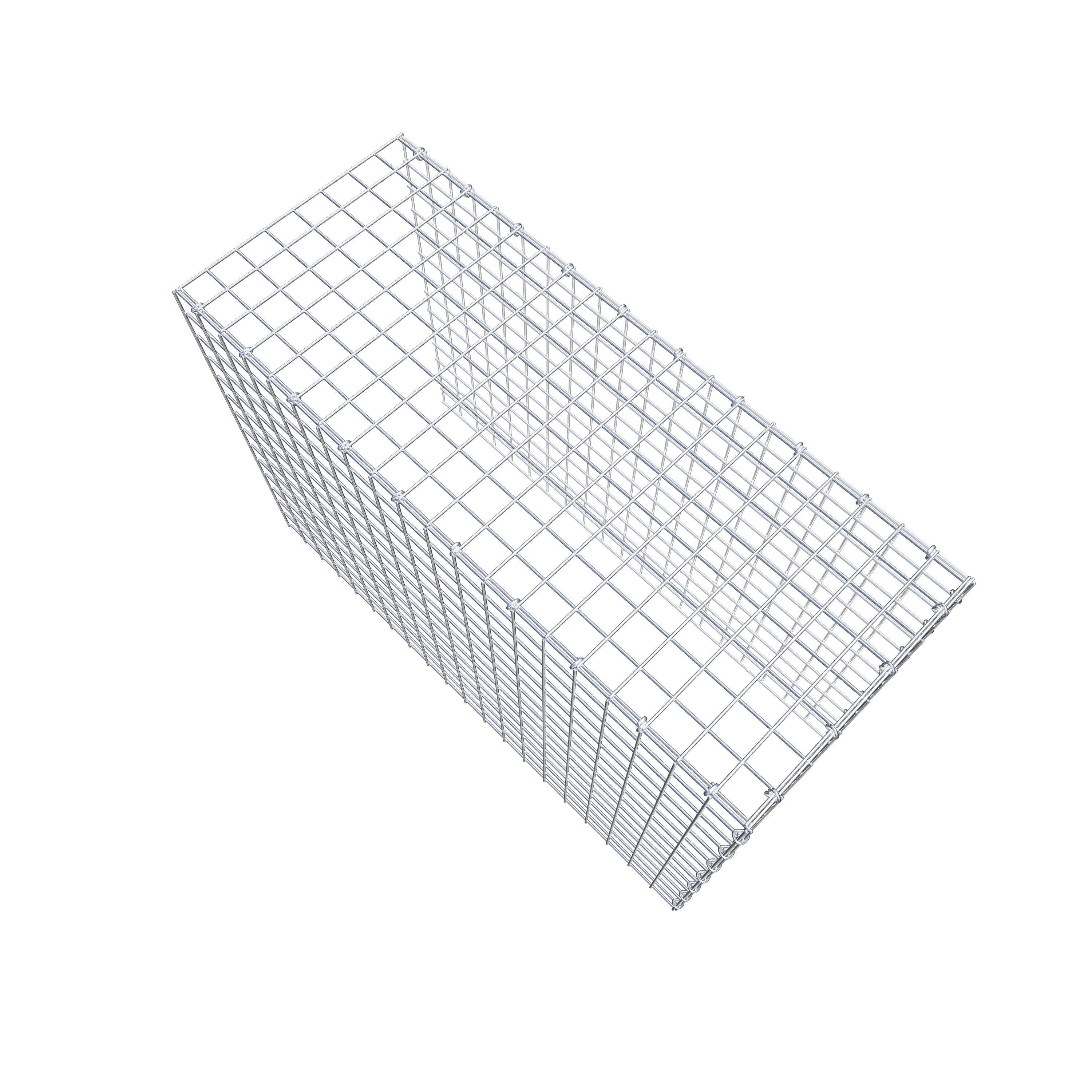 Gabion monté type 4 100 cm x 70 cm x 40 cm (L x H x P), maillage 5 cm x 5 cm, anneau en C