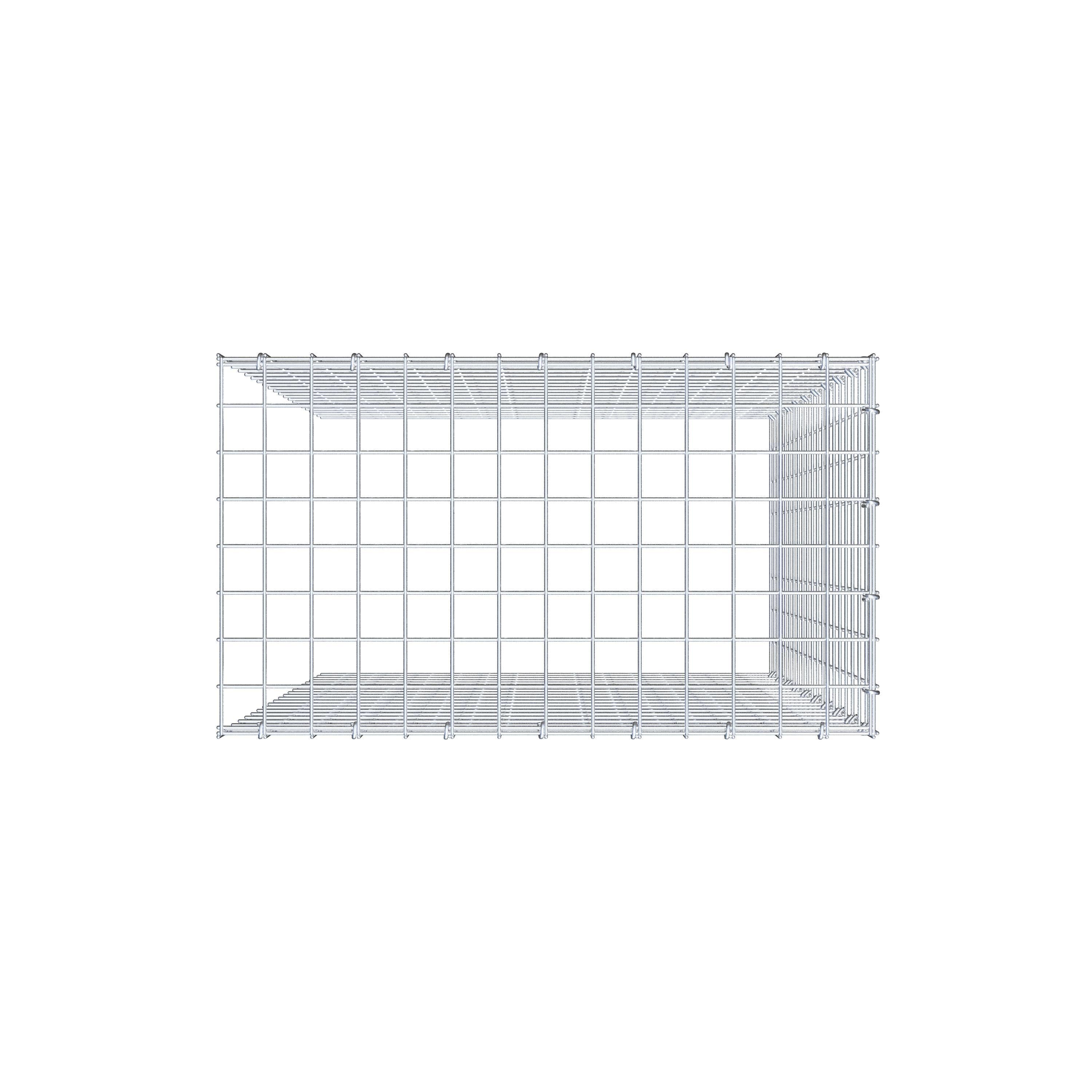 Gabion monté type 4 100 cm x 70 cm x 40 cm (L x H x P), maillage 5 cm x 5 cm, anneau en C