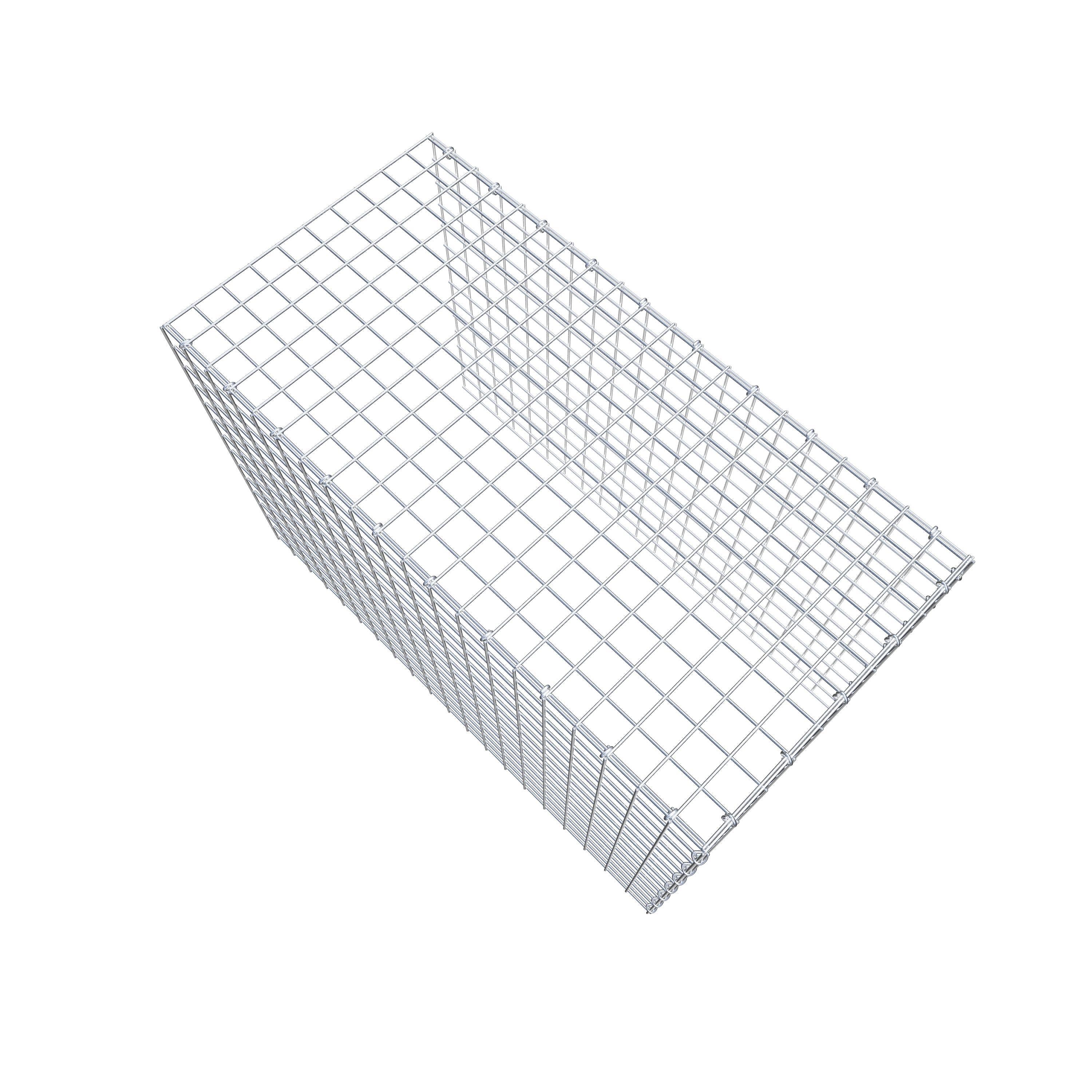 Gabion monté type 4 100 cm x 70 cm x 50 cm (L x H x P), maillage 5 cm x 5 cm, anneau en C