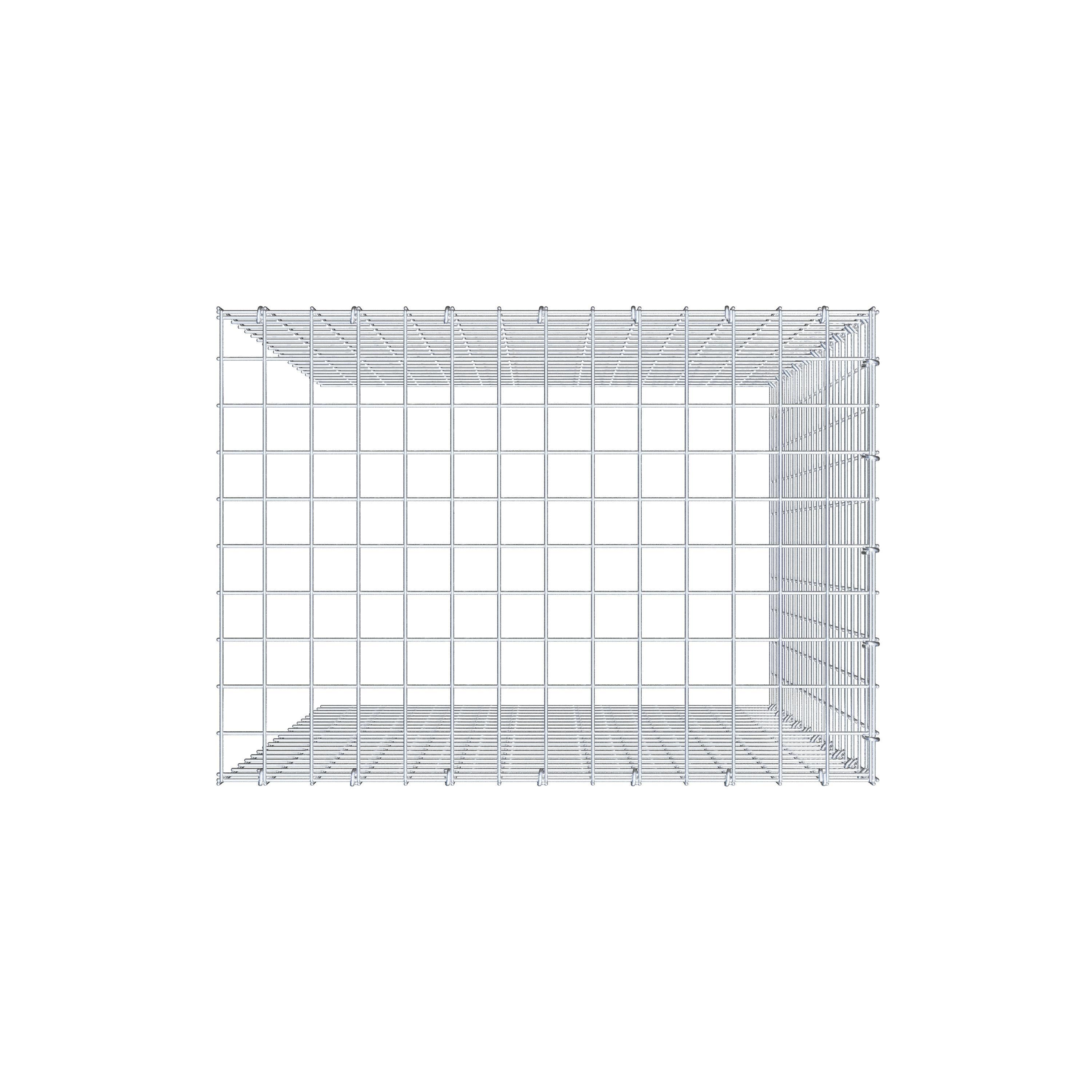 Gabion monté type 4 100 cm x 70 cm x 50 cm (L x H x P), maillage 5 cm x 5 cm, anneau en C