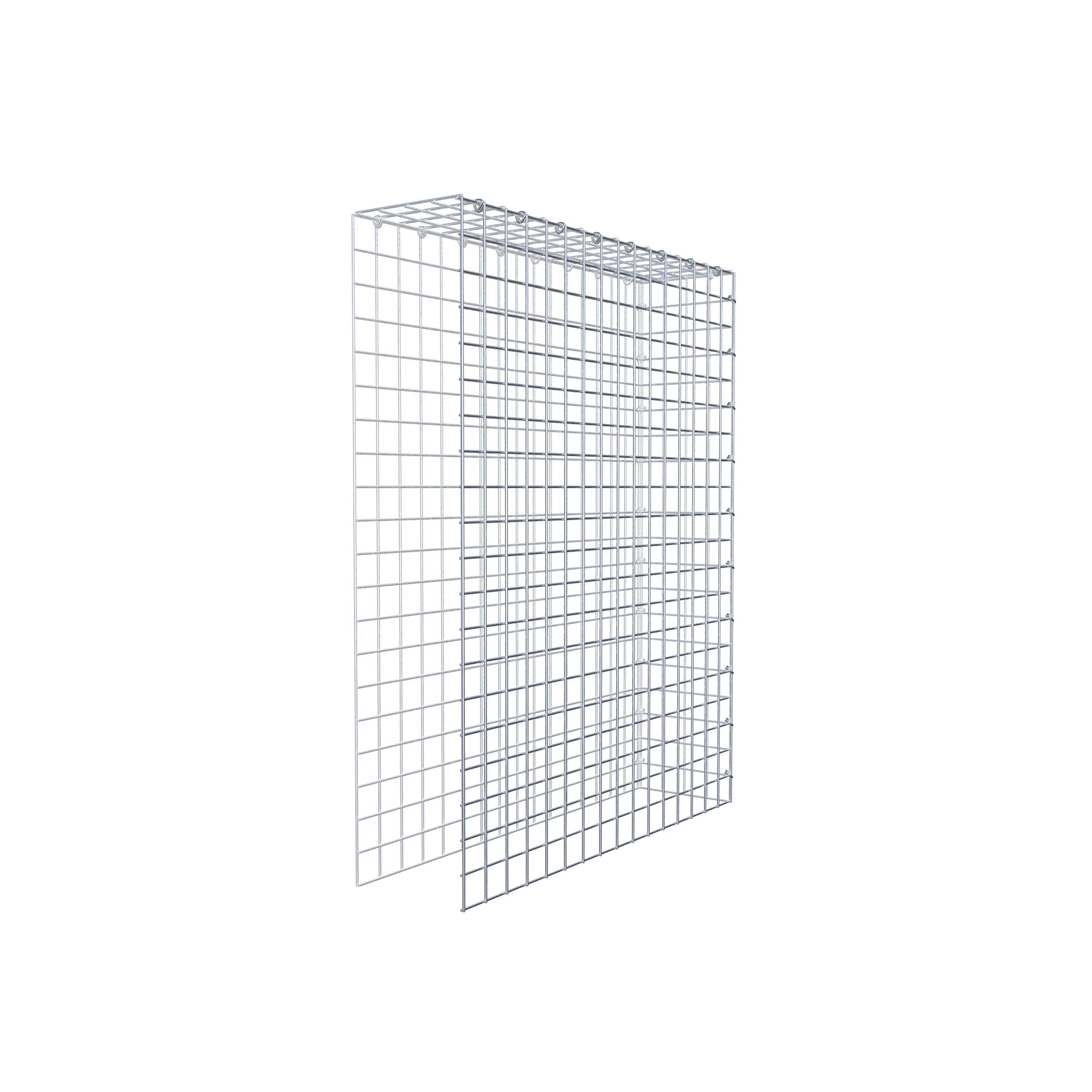 Gabion monté type 4 100 cm x 80 cm x 20 cm (L x H x P), maillage 5 cm x 5 cm, anneau en C