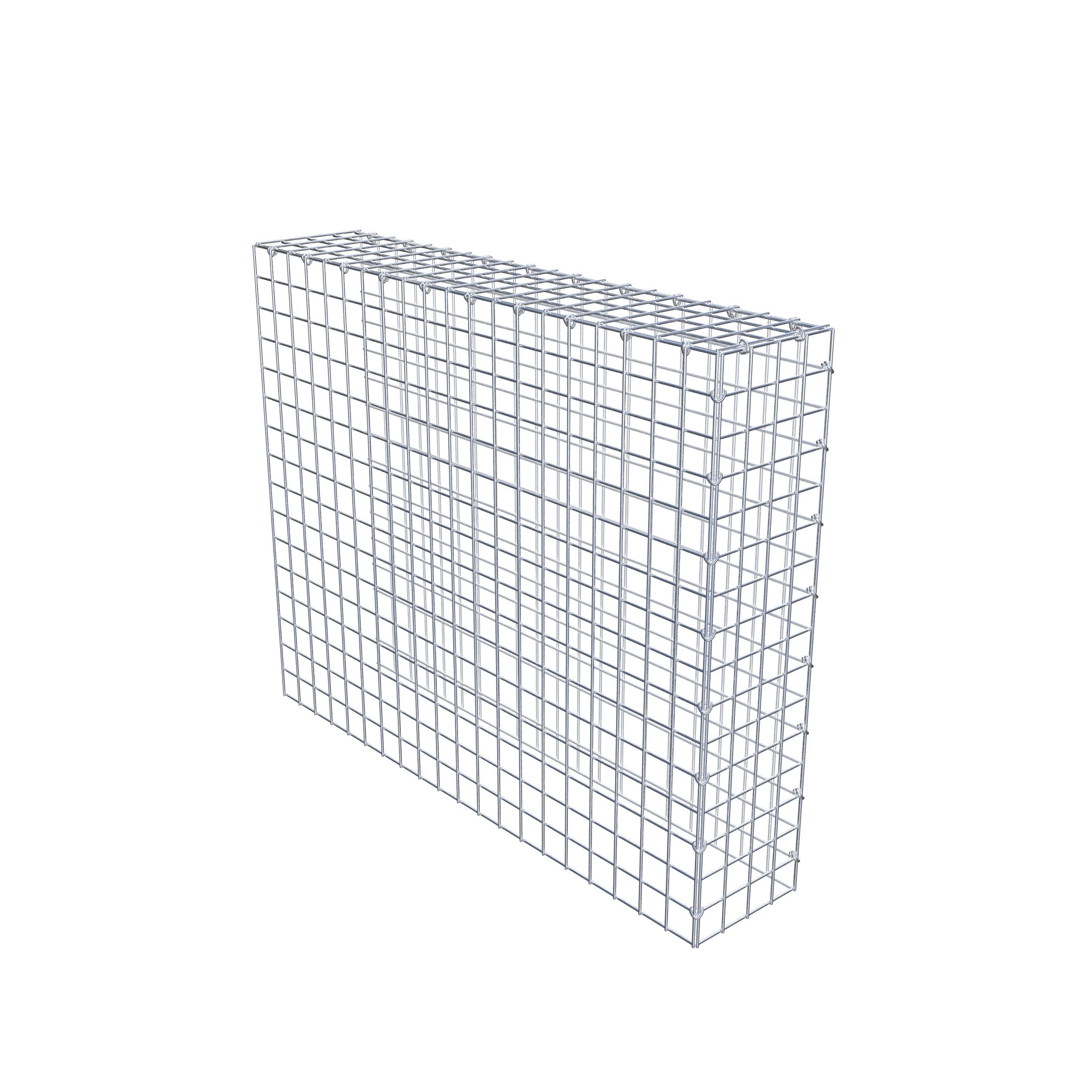 Gabion monté type 4 100 cm x 80 cm x 20 cm (L x H x P), maillage 5 cm x 5 cm, anneau en C