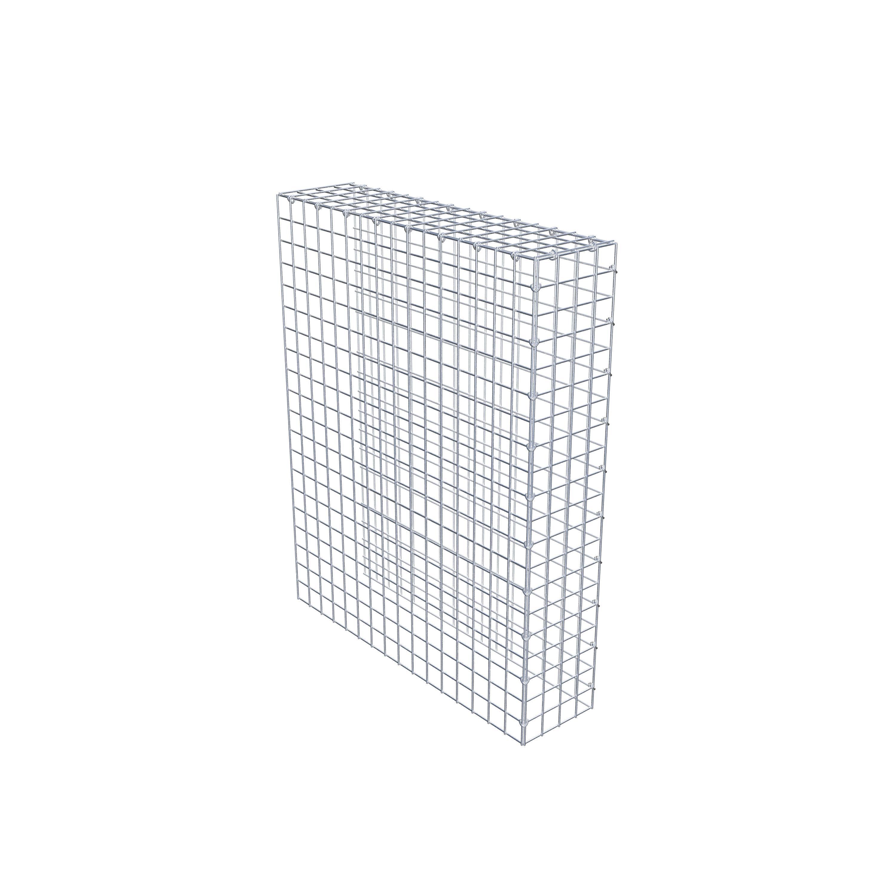 Gabion monté type 4 100 cm x 80 cm x 20 cm (L x H x P), maillage 5 cm x 5 cm, anneau en C