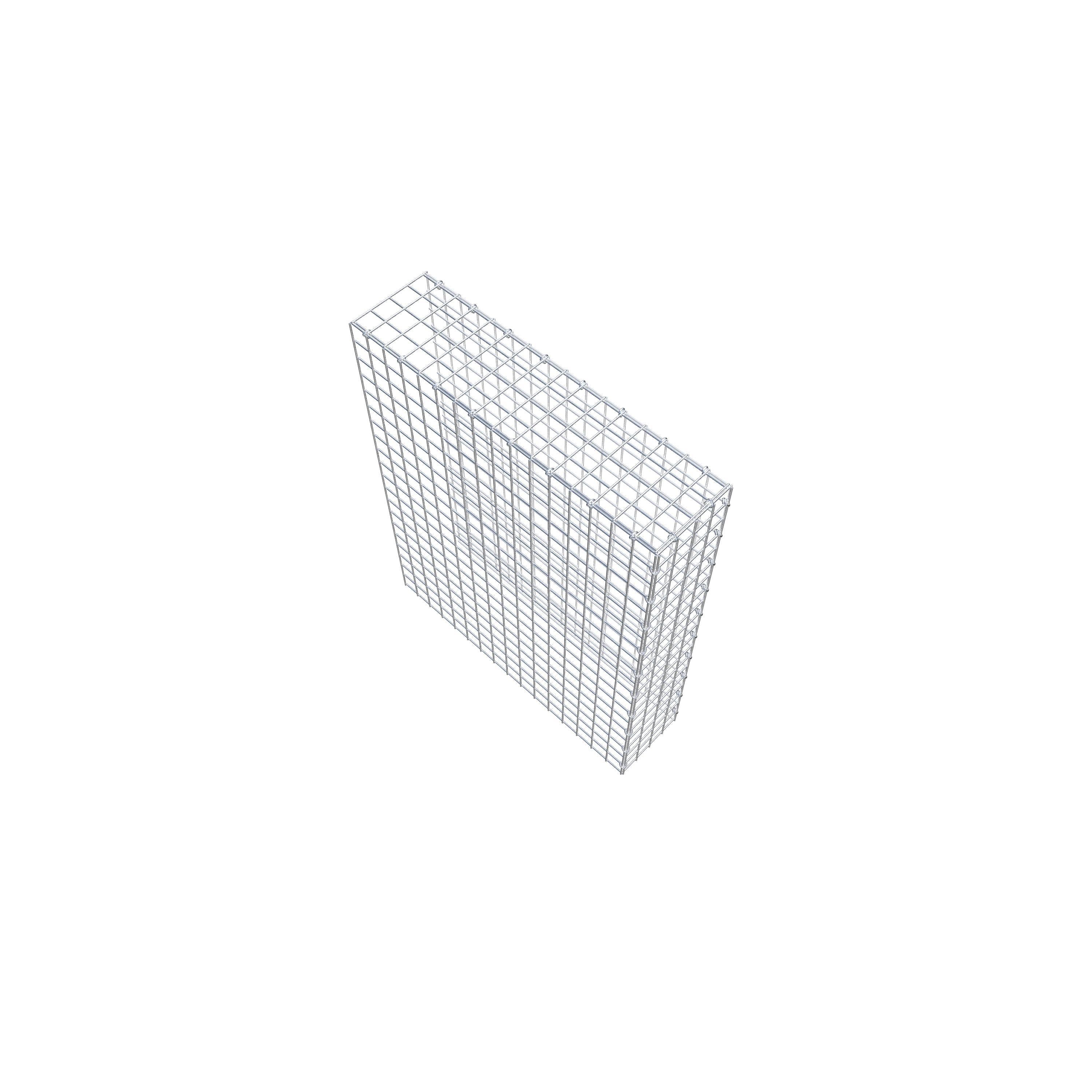 Gabion monté type 4 100 cm x 80 cm x 20 cm (L x H x P), maillage 5 cm x 5 cm, anneau en C