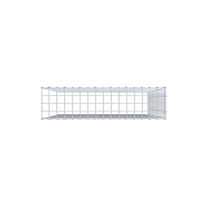 Mounted gabion type 4 100 cm x 80 cm x 20 cm (L x H x D), mesh size 5 cm x 5 cm, C-ring