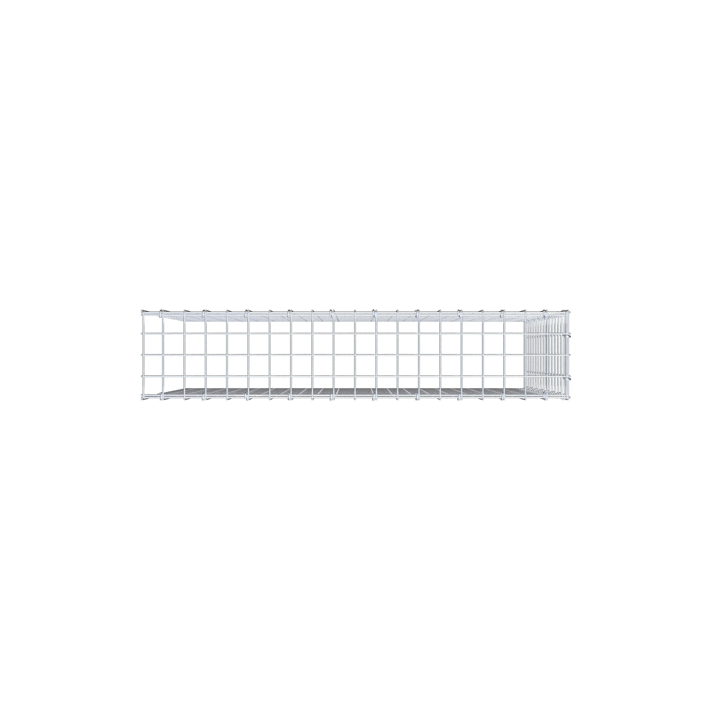 Gabion monté type 4 100 cm x 80 cm x 20 cm (L x H x P), maillage 5 cm x 5 cm, anneau en C