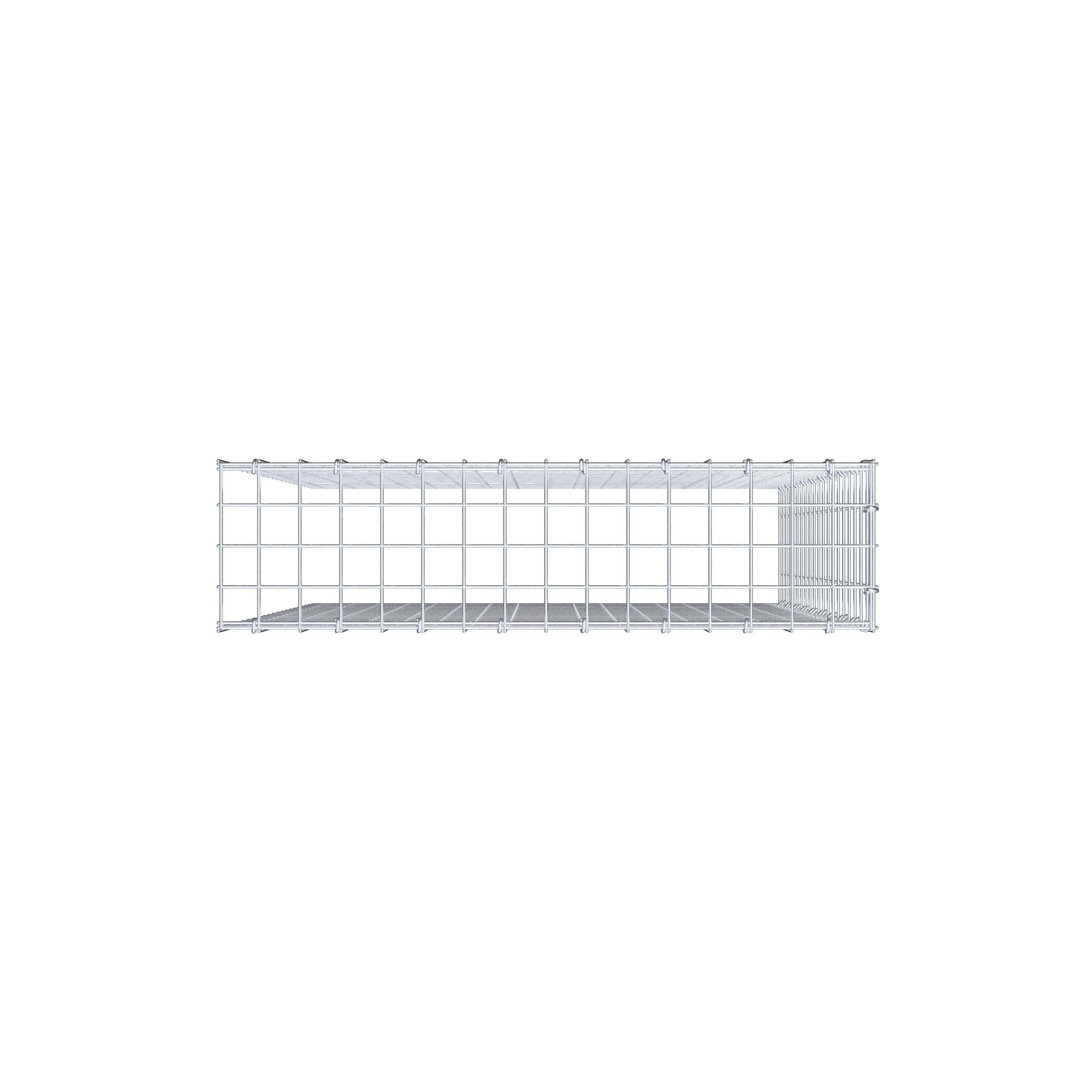 Gabion monté type 4 100 cm x 80 cm x 20 cm (L x H x P), maillage 5 cm x 5 cm, anneau en C