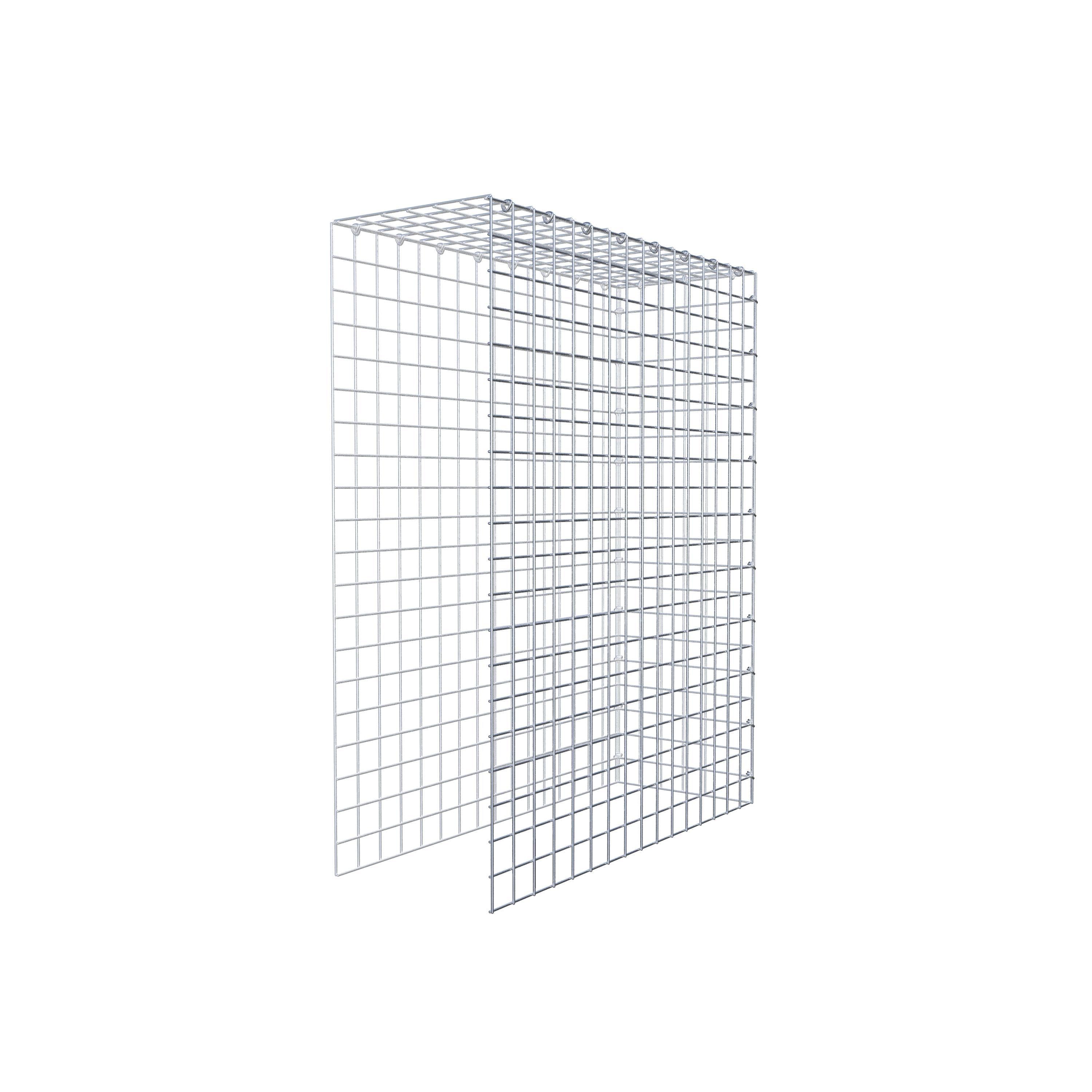 Gabion monté type 4 100 cm x 80 cm x 30 cm (L x H x P), maillage 5 cm x 5 cm, anneau en C