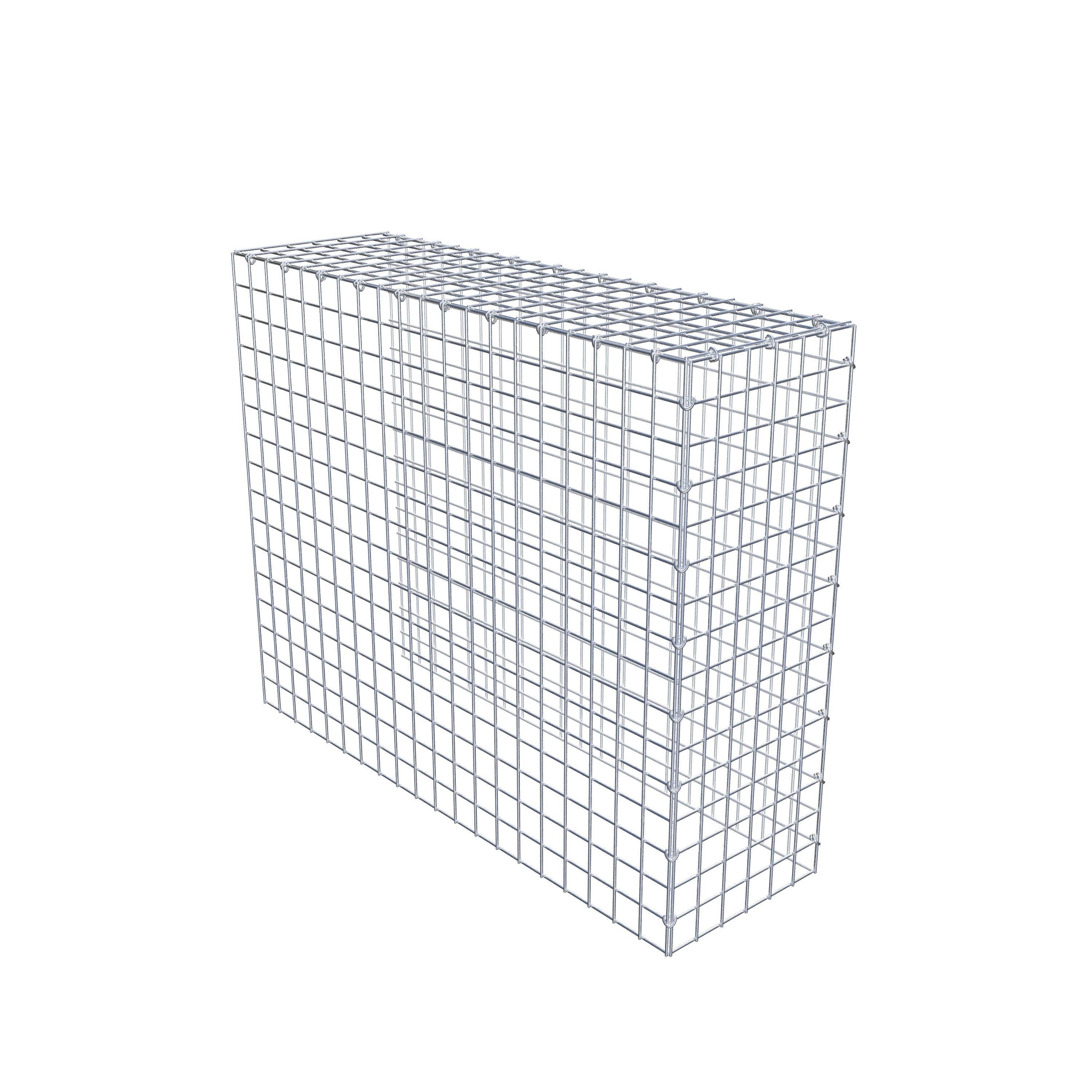 Gabion monté type 4 100 cm x 80 cm x 30 cm (L x H x P), maillage 5 cm x 5 cm, anneau en C