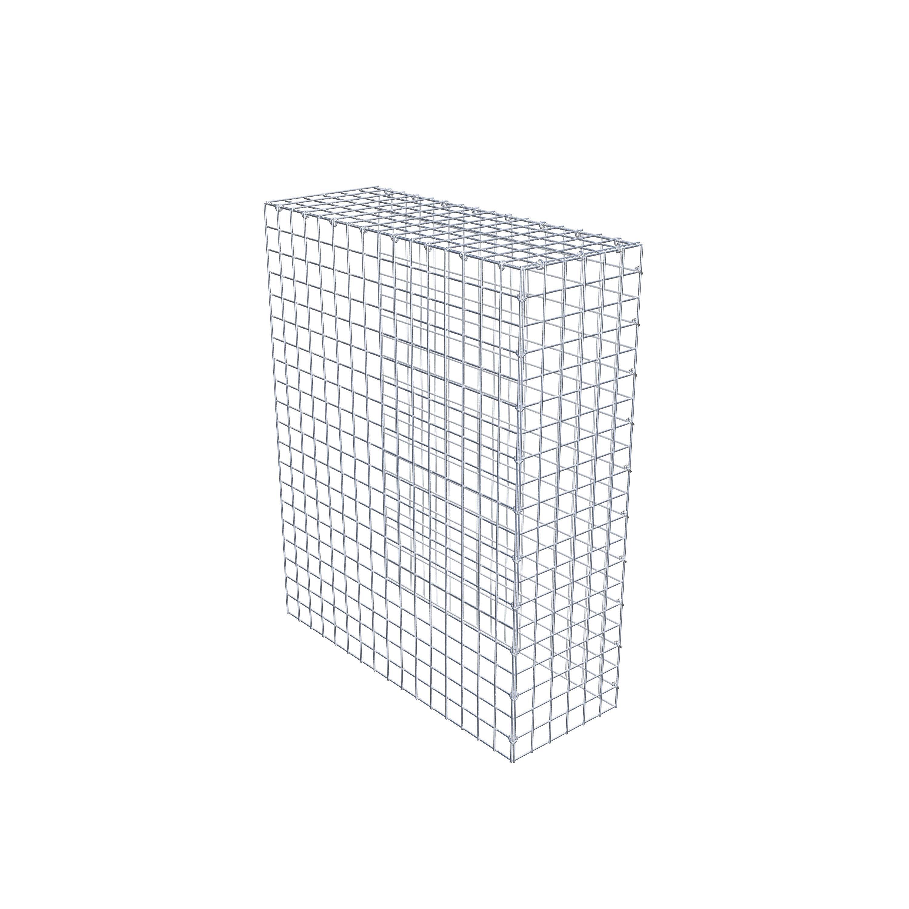 Gabion monté type 4 100 cm x 80 cm x 30 cm (L x H x P), maillage 5 cm x 5 cm, anneau en C