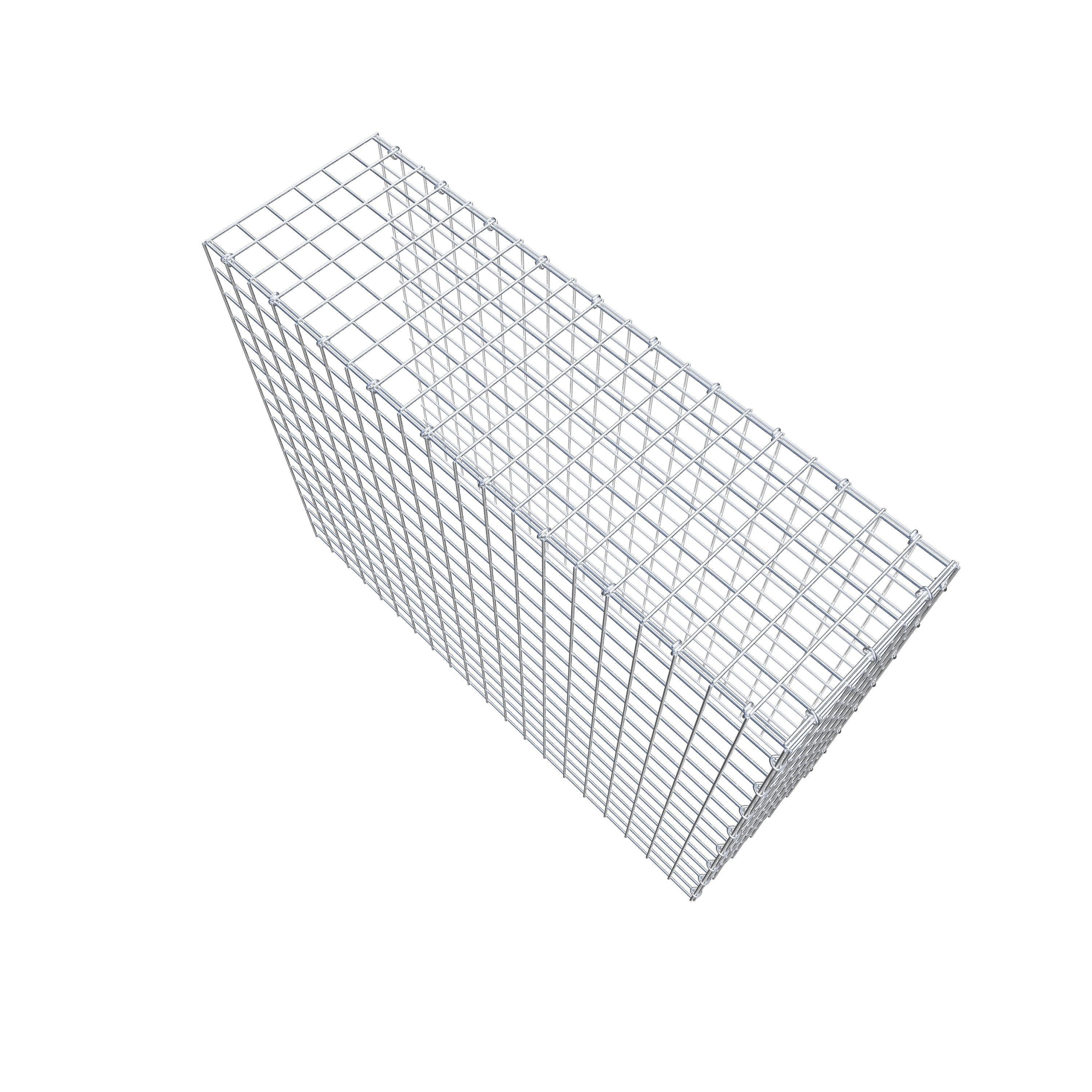 Gabion monté type 4 100 cm x 80 cm x 30 cm (L x H x P), maillage 5 cm x 5 cm, anneau en C