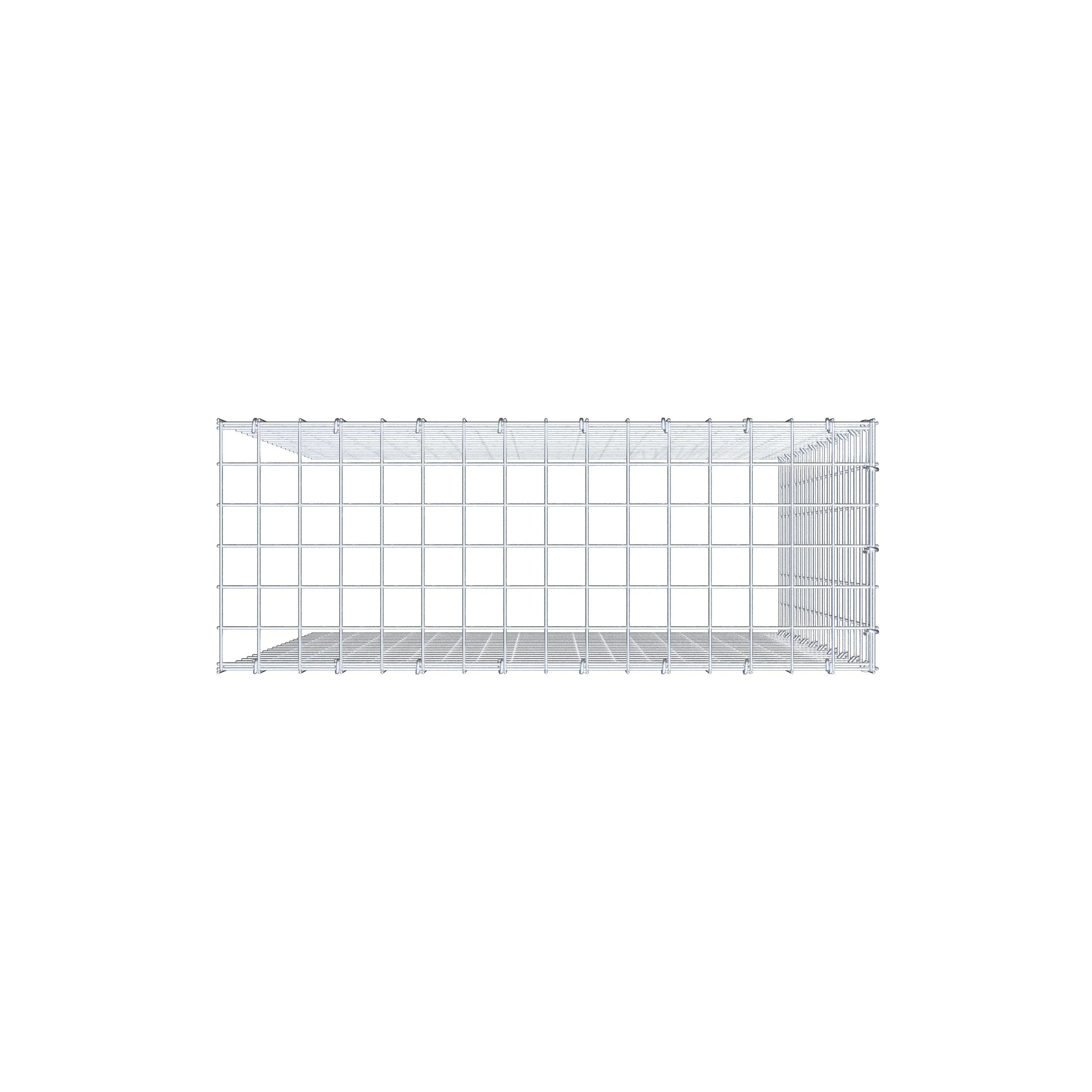 Gabion monté type 4 100 cm x 80 cm x 30 cm (L x H x P), maillage 5 cm x 5 cm, anneau en C